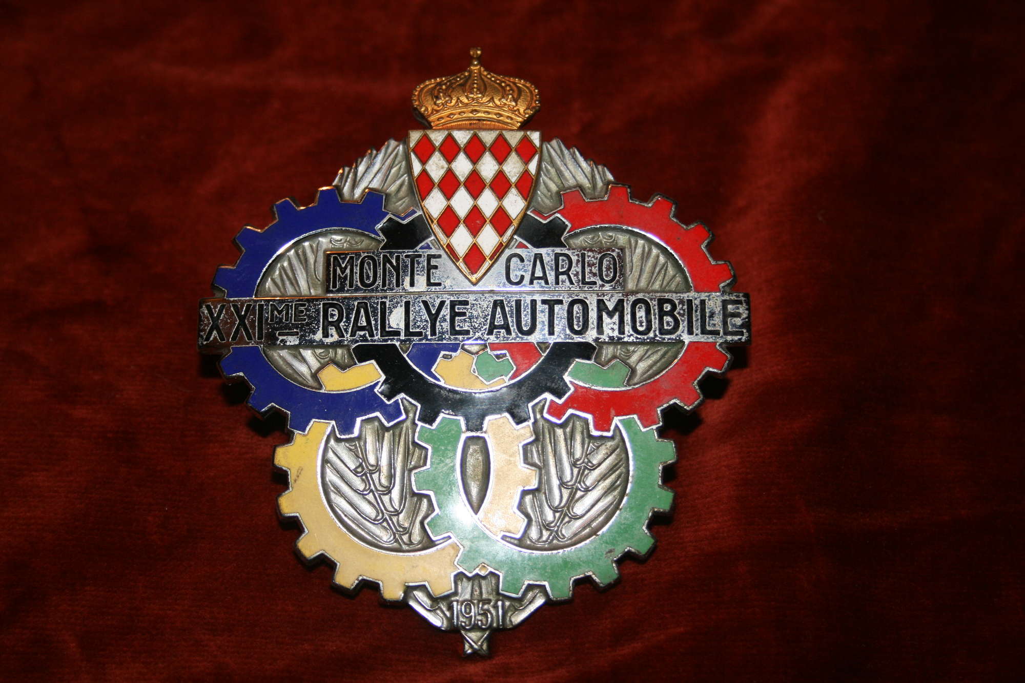 Monte Carlo Rally Competitor's Car Badge-Sold