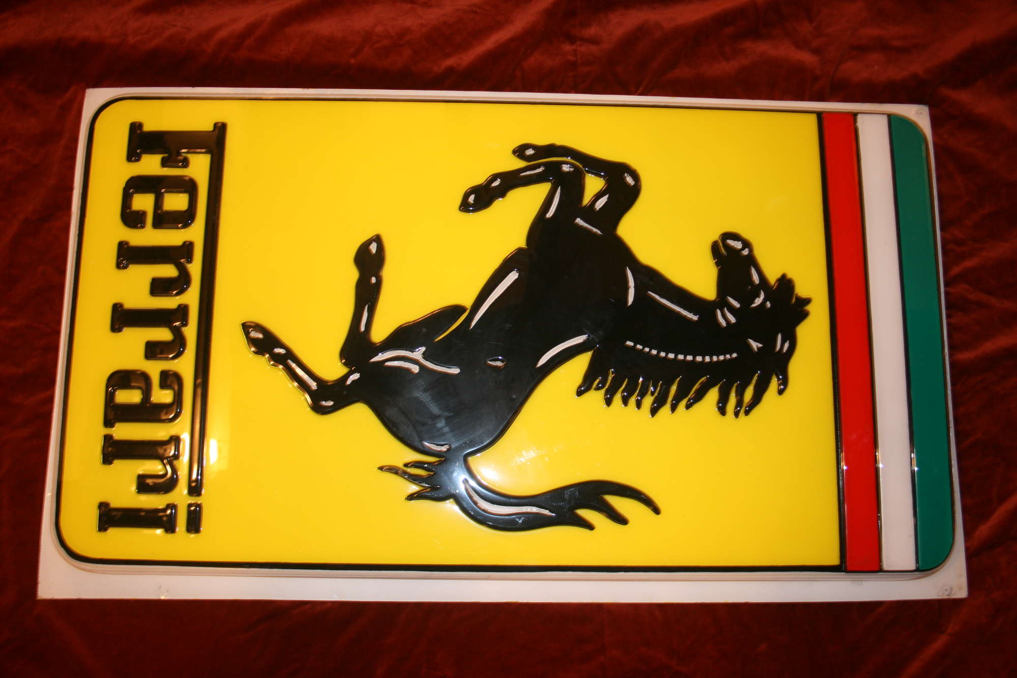 Ferrari Plastic Show-Room Sign-Sold