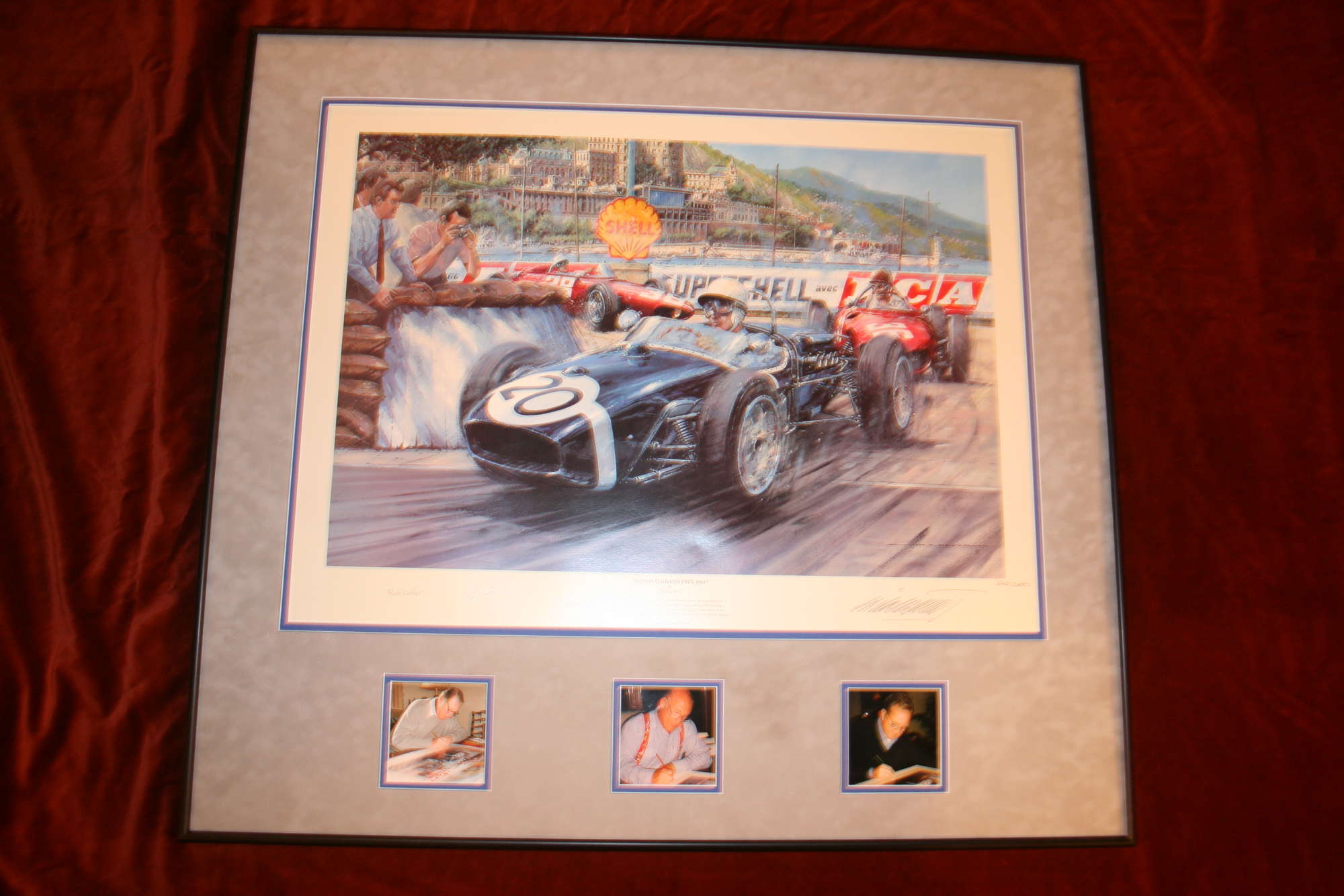 Nick Watts Framed Signed Monaco Print-Auction Lot