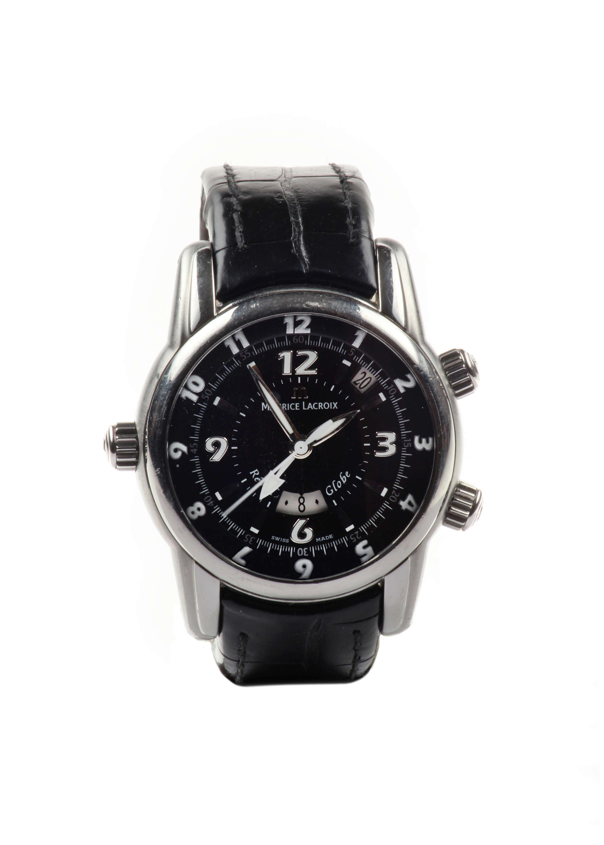 C.2006 Maurice Lacroix Reveil Globe Alarm  RRP Â£3750.00-Sold