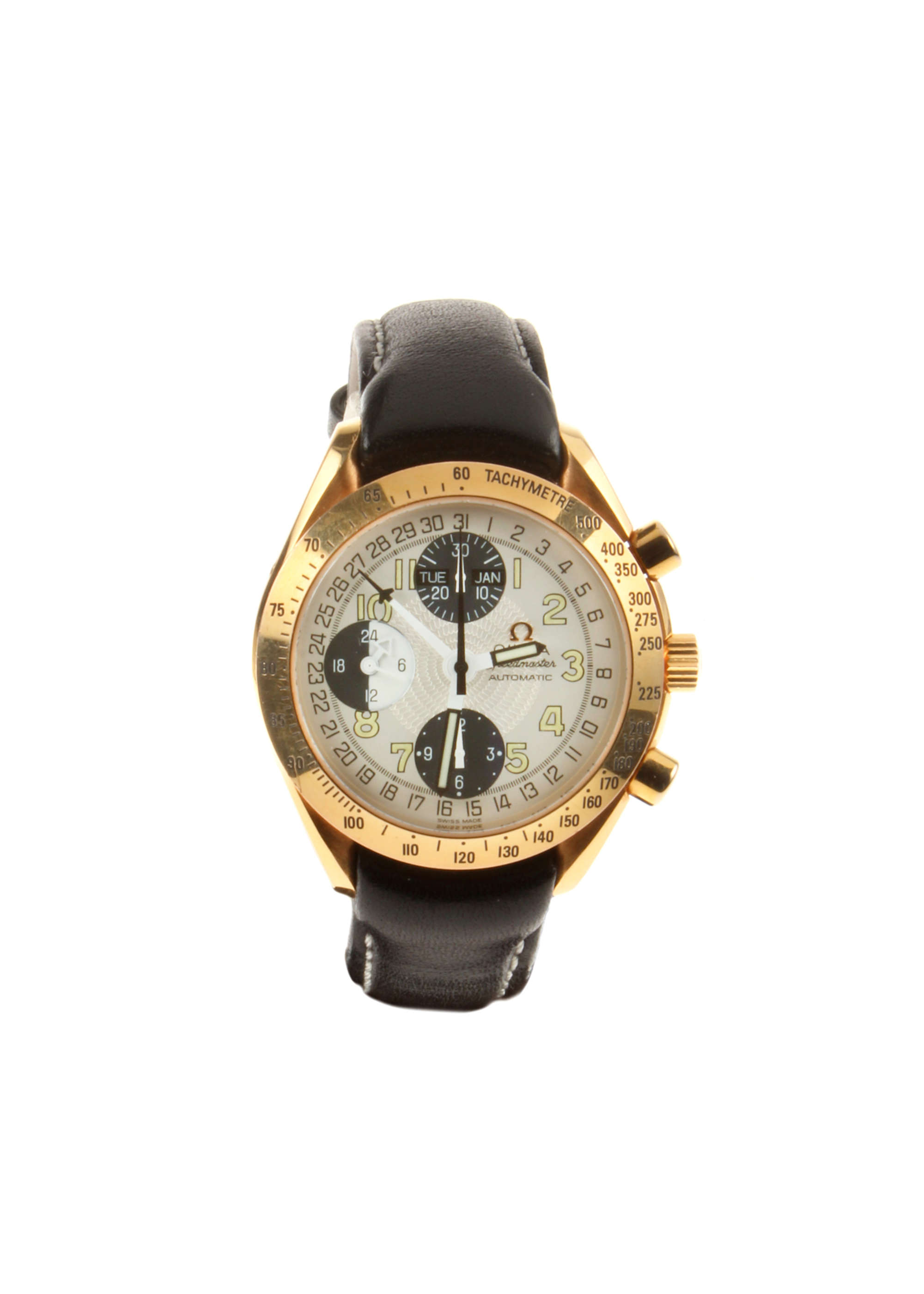 C.2002 Omega 18ct Speedmaster Triple calendar.-Sold