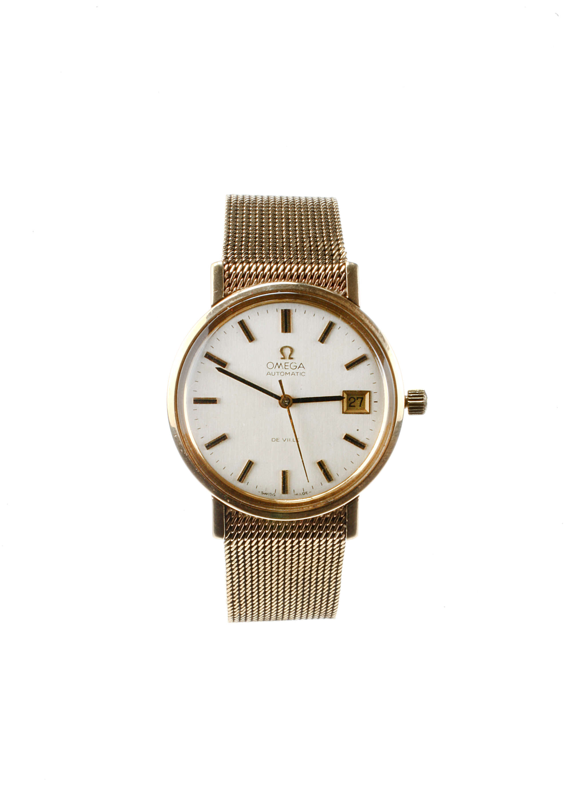 c.1967 Omega De Ville 9ct Gold Automatic on 9ct Bracelet-Auction Lot