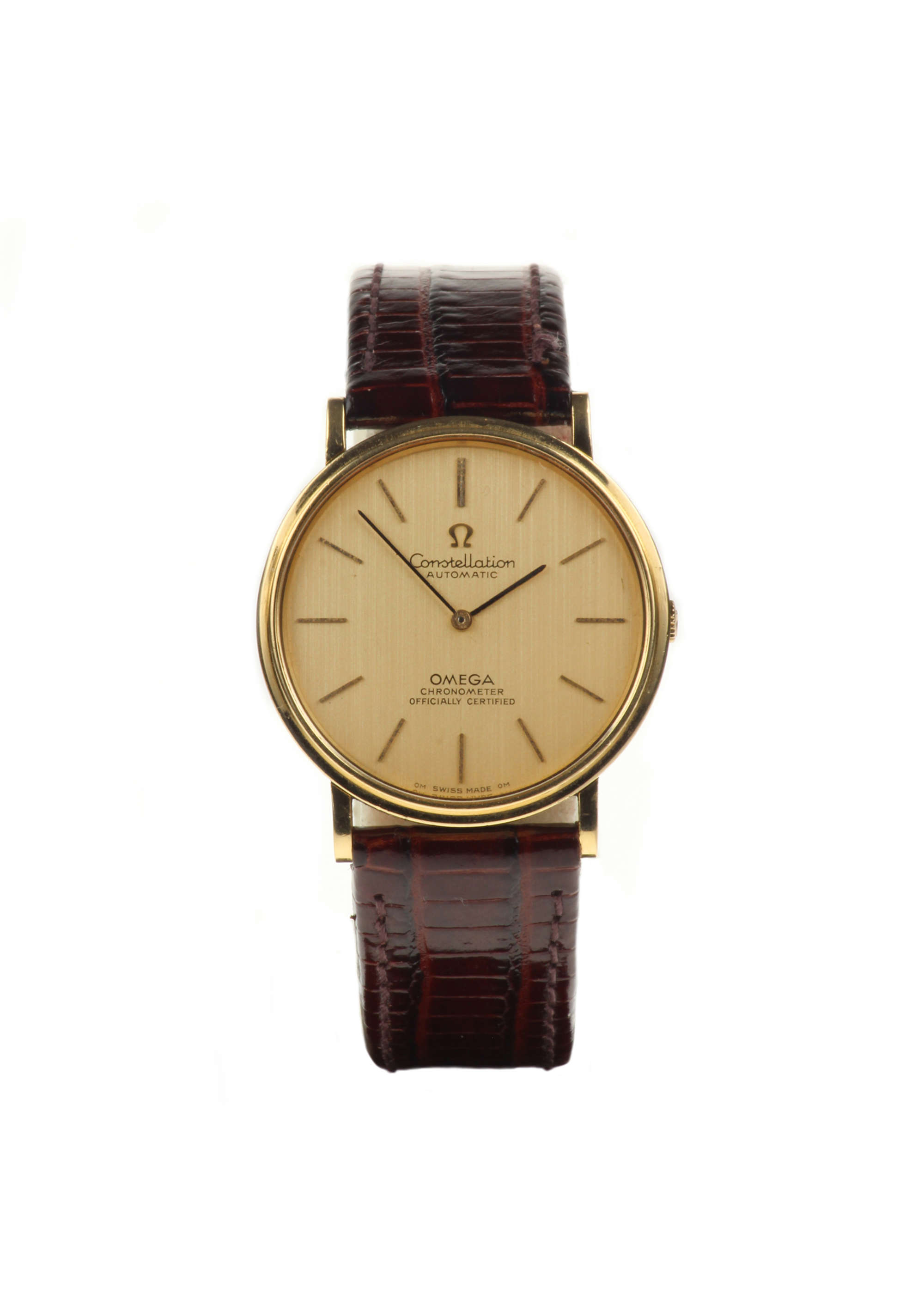 C.1980 Omega constellation 18ct yellow gold automatic-Auction Lot