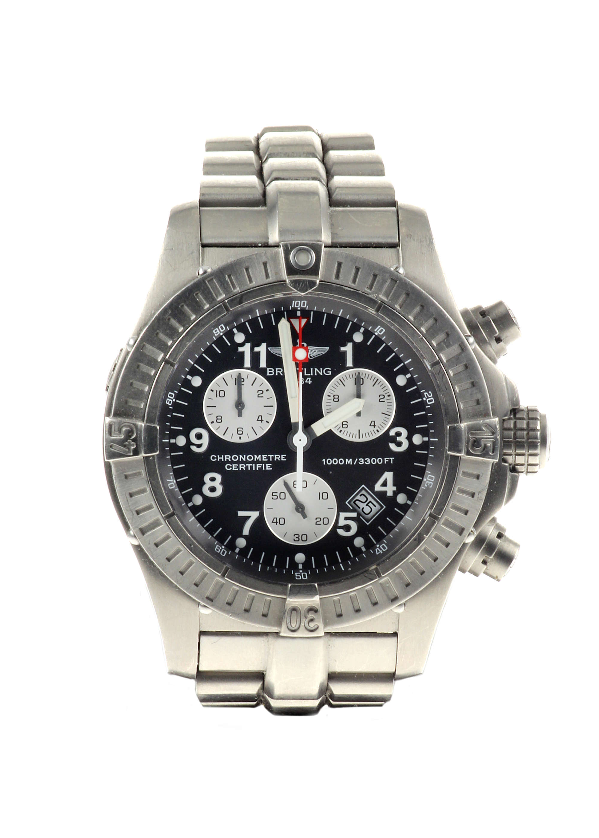 2002 Breitling Chrono Avenger Titanium Box and Paperwork-Sold