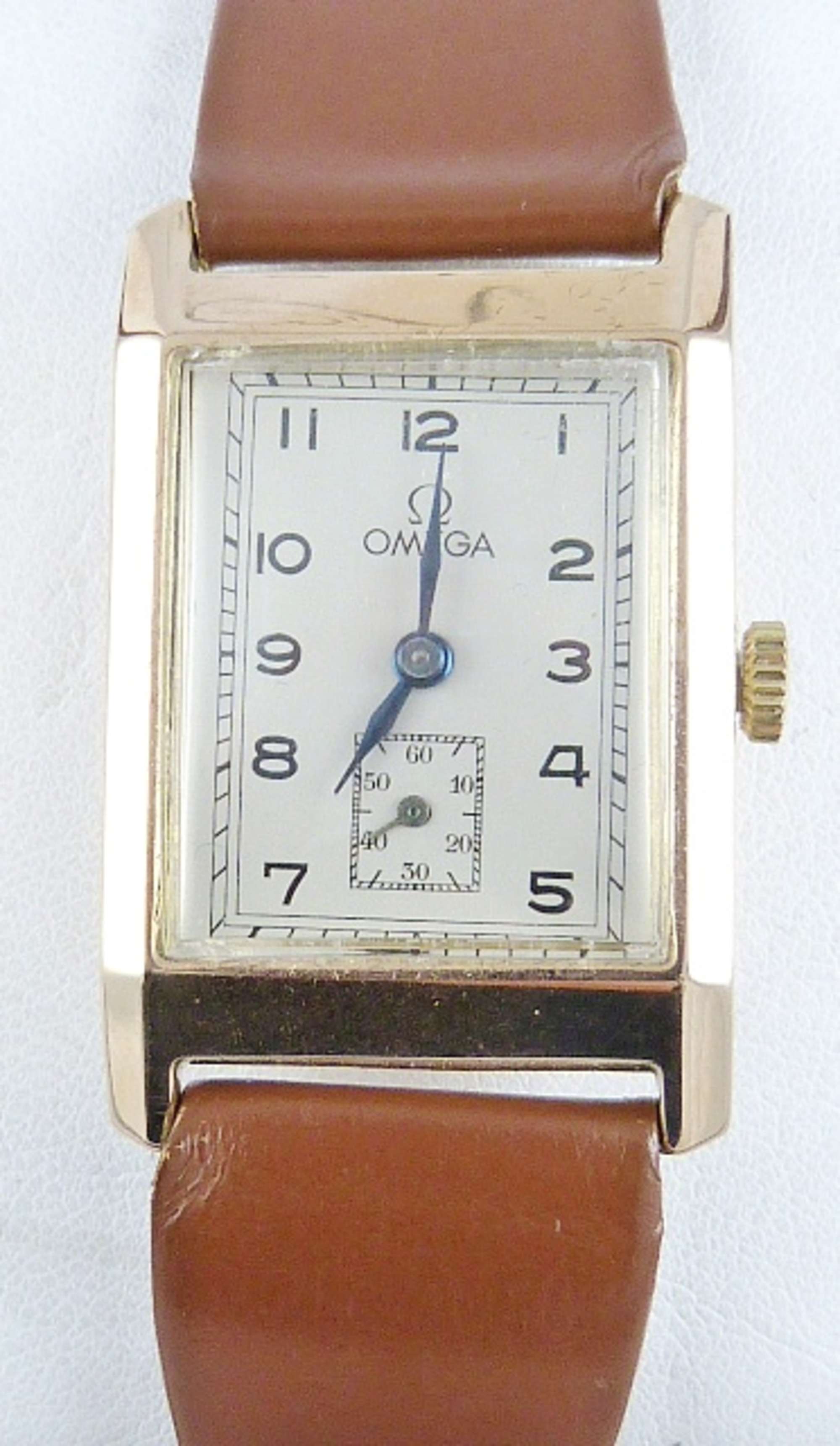 Omega 9ct Gold Wristwatch-Auction Lot