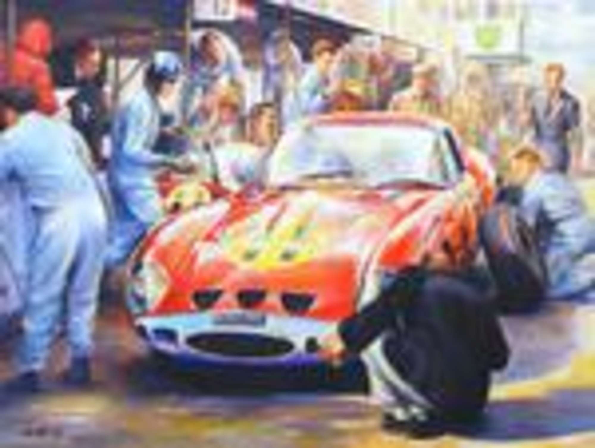 Ferrari Oil Painting-Sold
