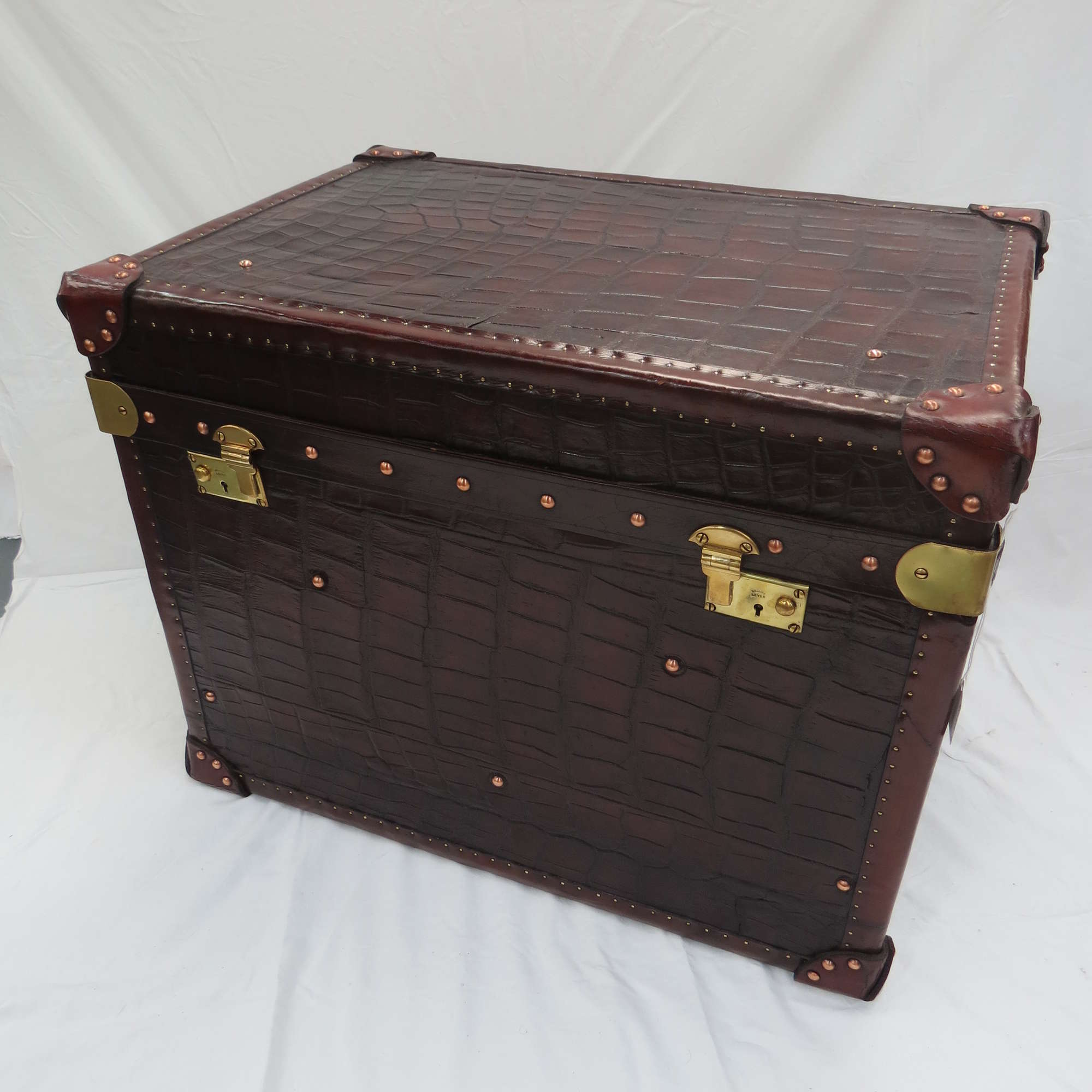A large and fine Crocodile Skin Travel Trunk-Sold