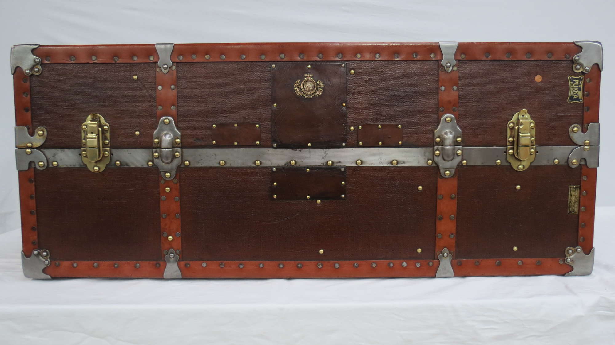 A fine antique wardrobe Travel Trunk-Auction Lot