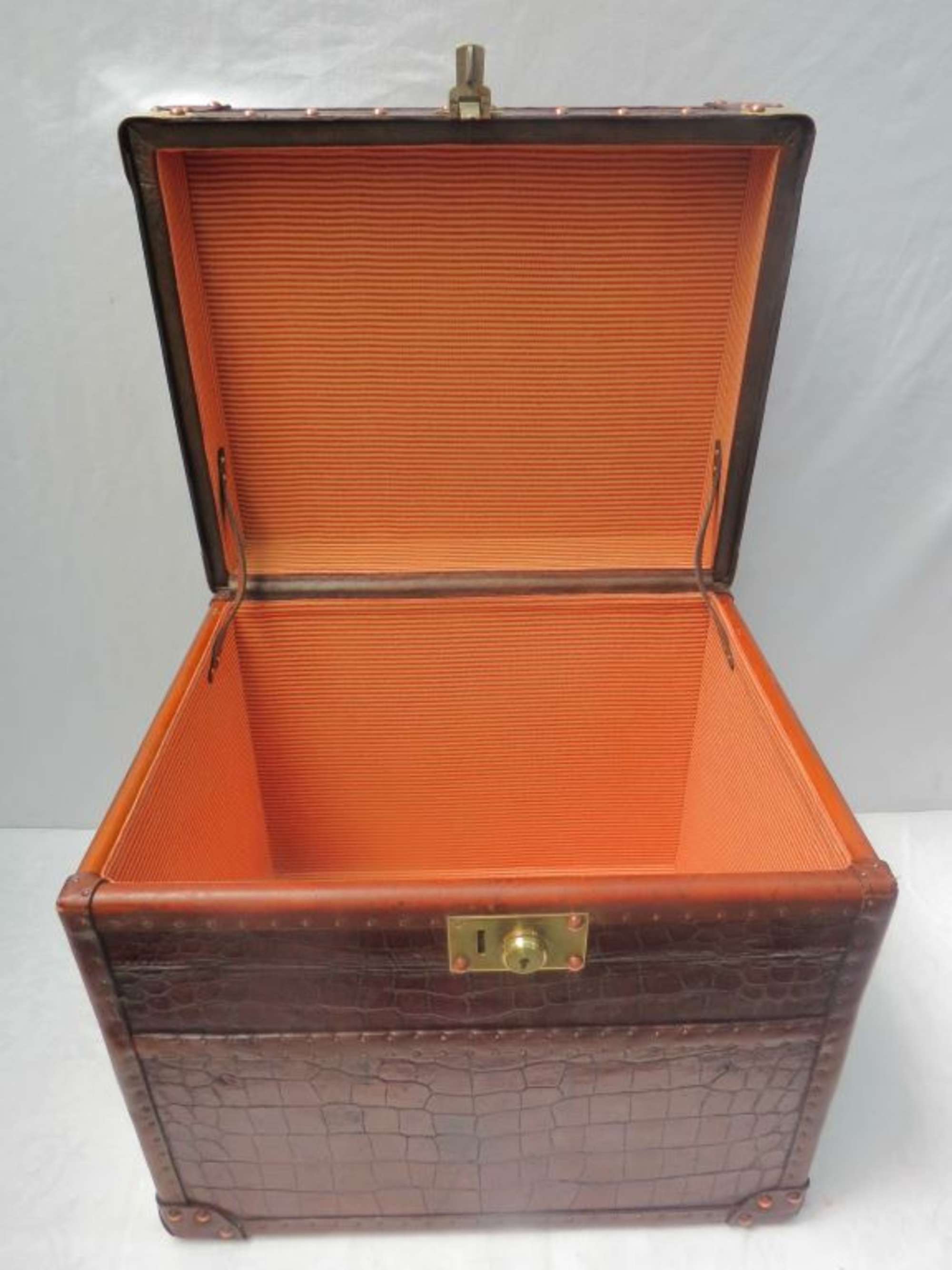 A very high quality crocodile skin and English hide covered -Sold