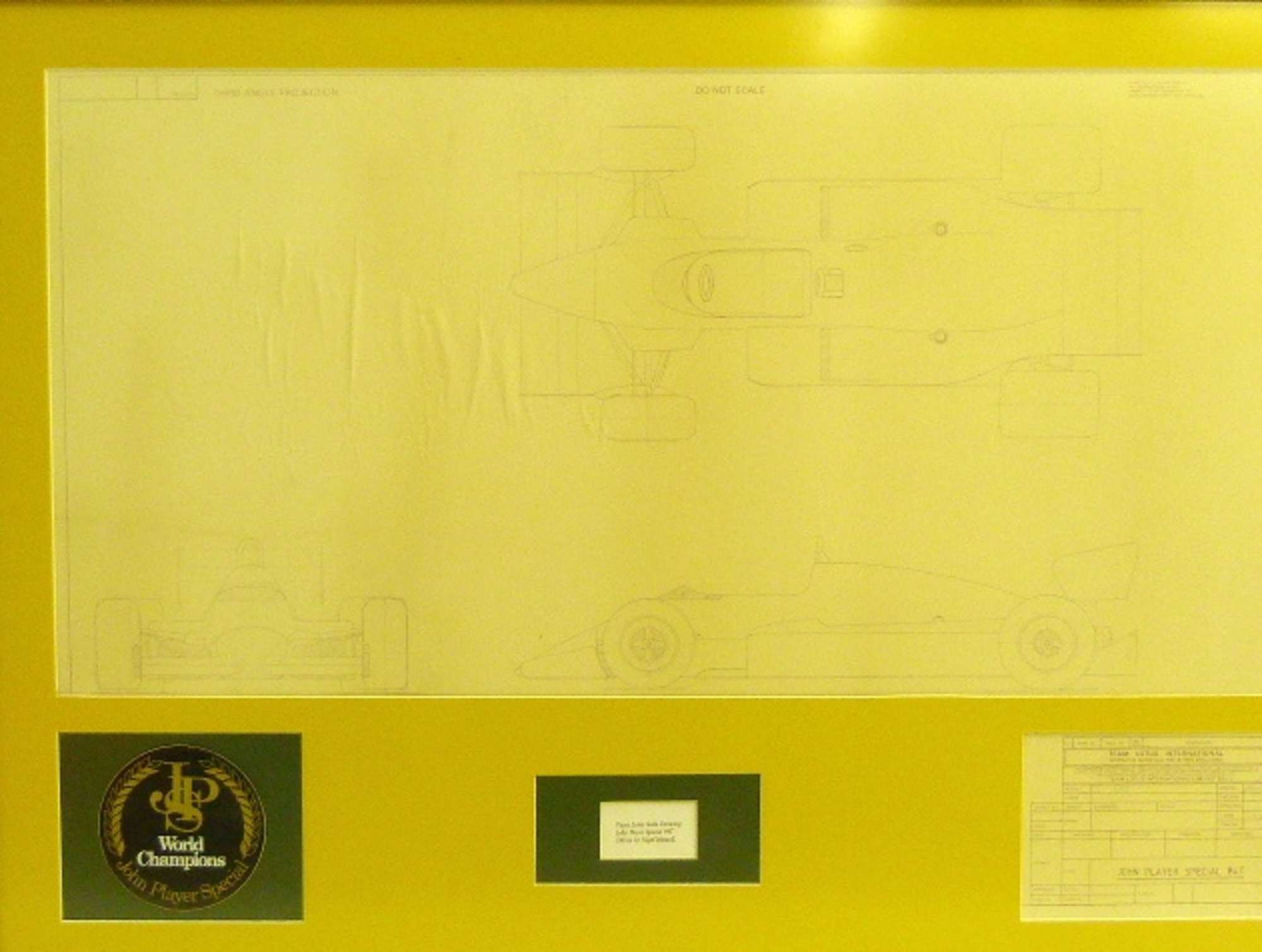 Drawing of Lotus 94T-F1 Car-Auction Lot
