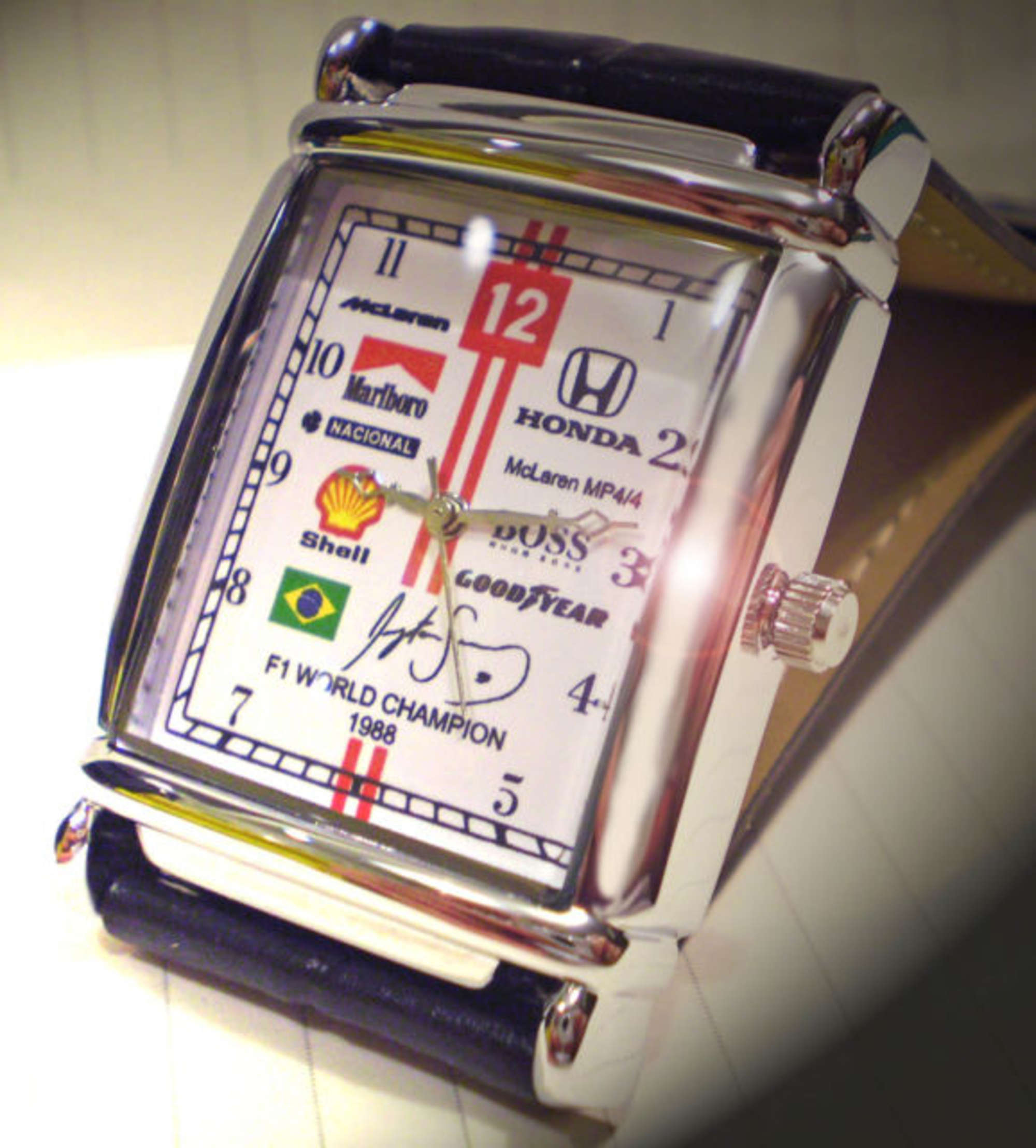 Commemorative copy watch of Ayrton Senna's first F1 World Ch-Sold