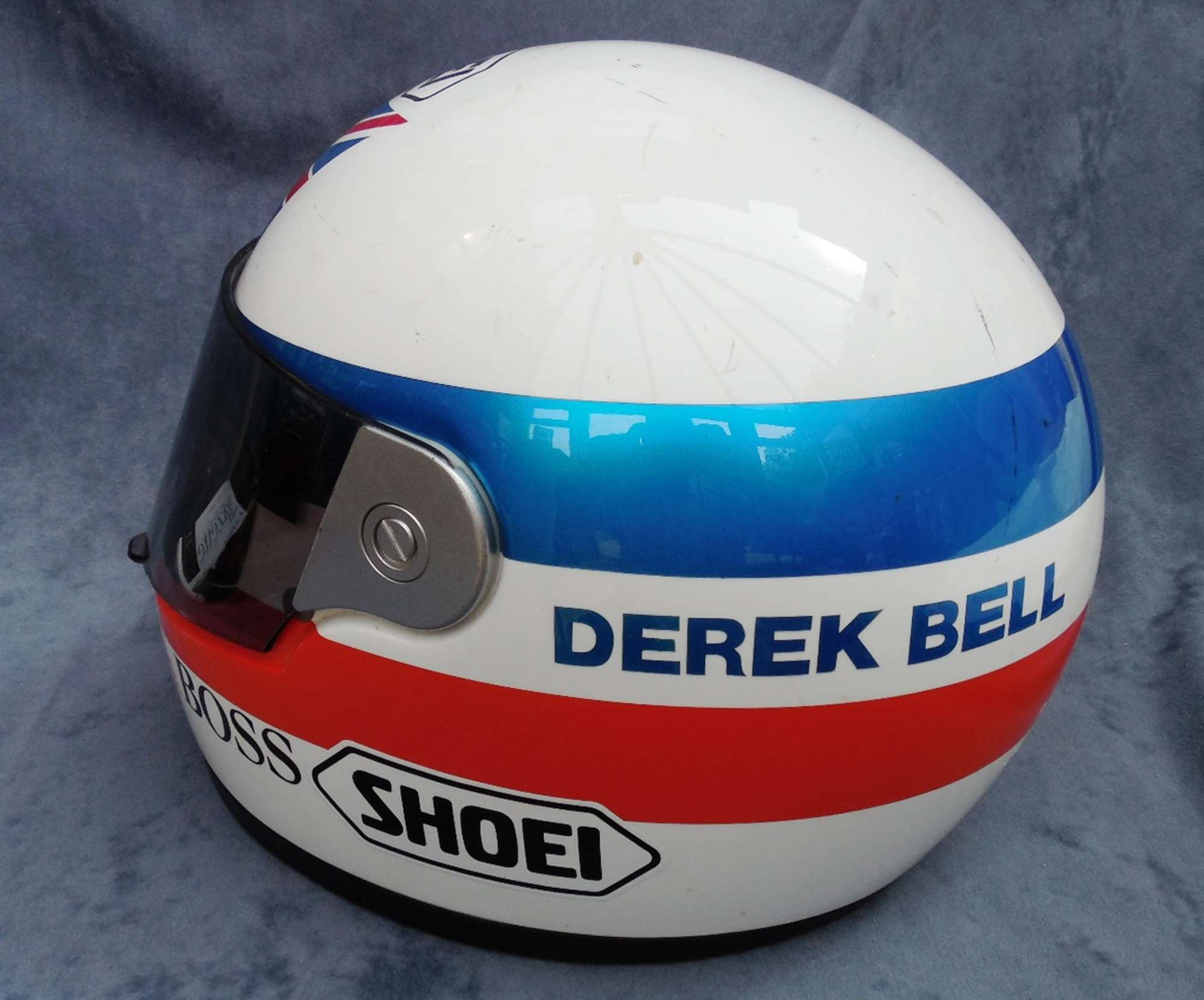 Derek Bell Race Used Crash Helmet-Auction Lot
