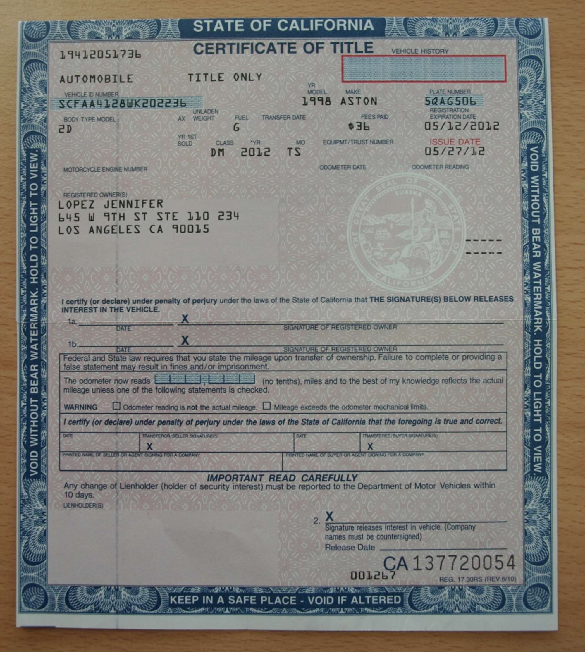 1998 Aston Martin DB7 Volante - Alfred Dunhill Limited Editi-Auction Lot