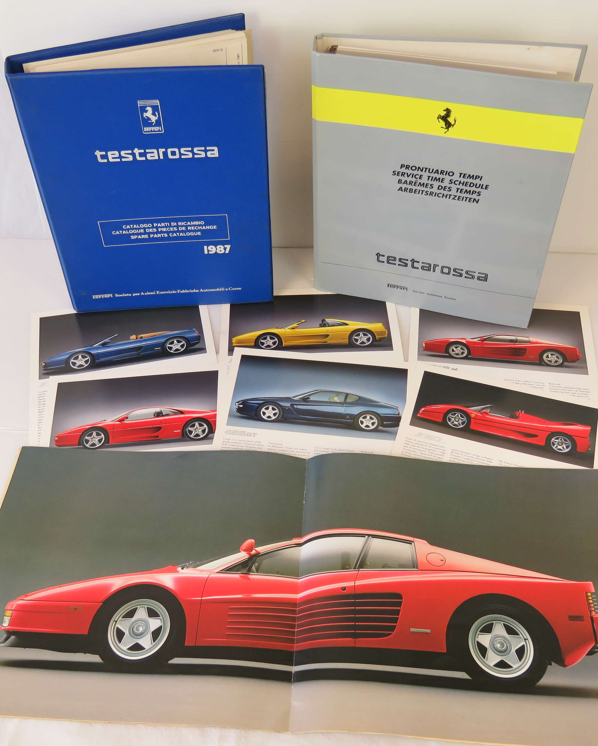A quantity of Ferrari Testarossa literature-Sold