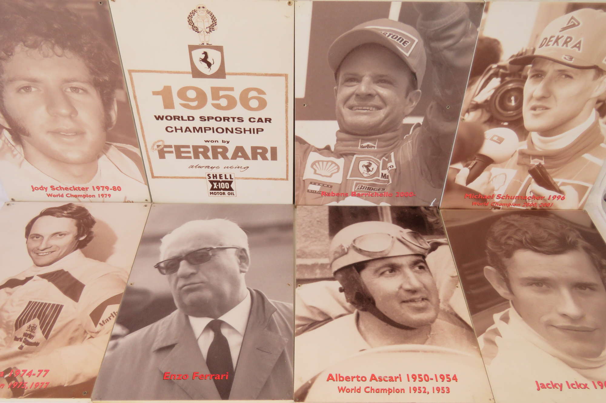 Eight hardback sepia-effect poster prints.-Sold