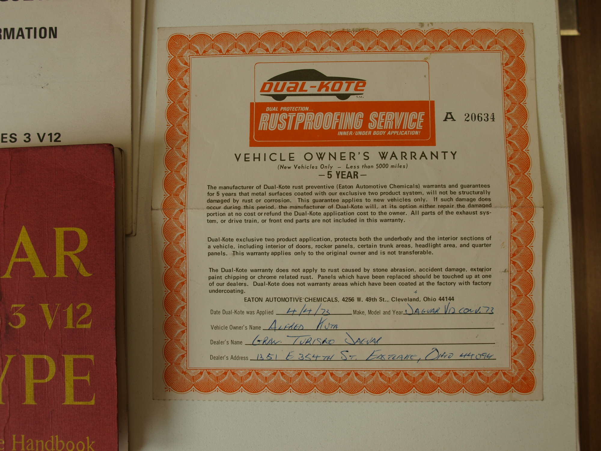 1972 Jaguar E-Type Series III V12 Roadster-Sold