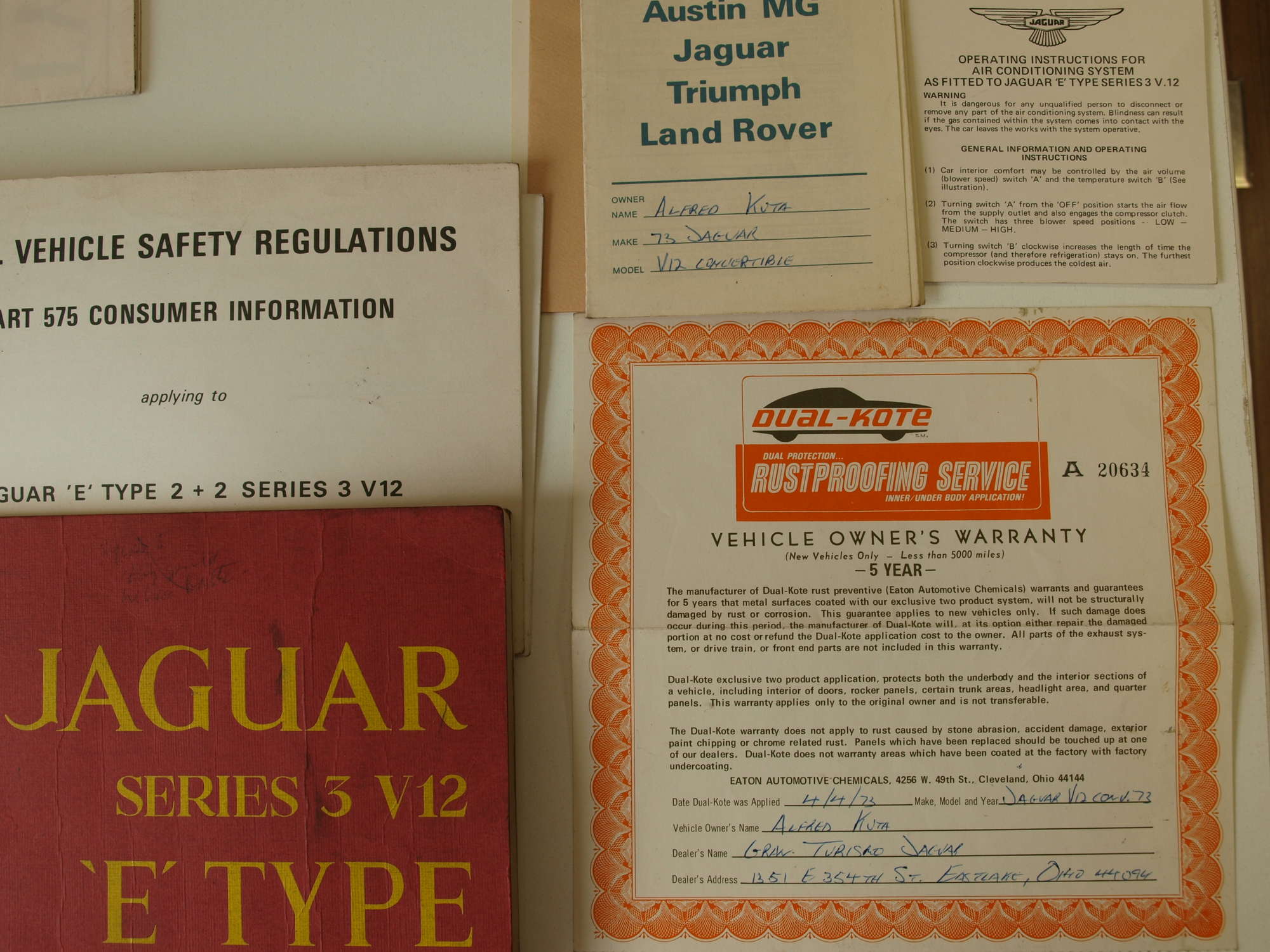 1972 Jaguar E-Type Series III V12 Roadster-Sold