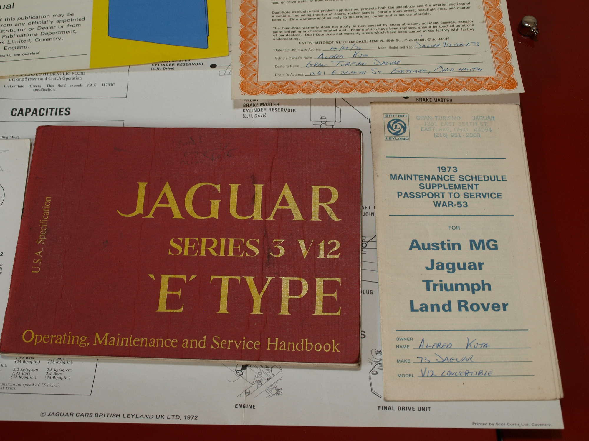 1972 Jaguar E-Type Series III V12 Roadster-Sold