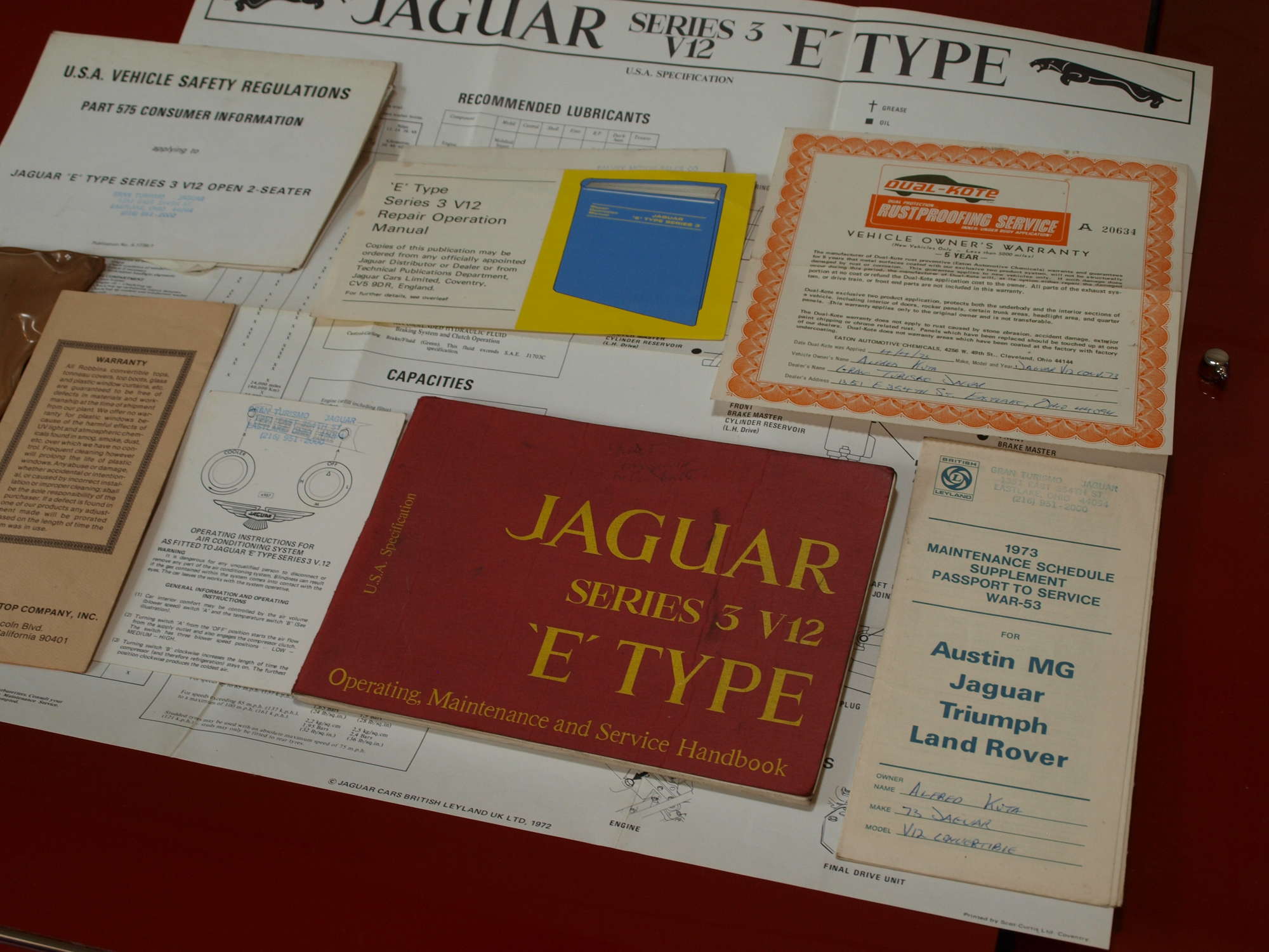 1972 Jaguar E-Type Series III V12 Roadster-Sold