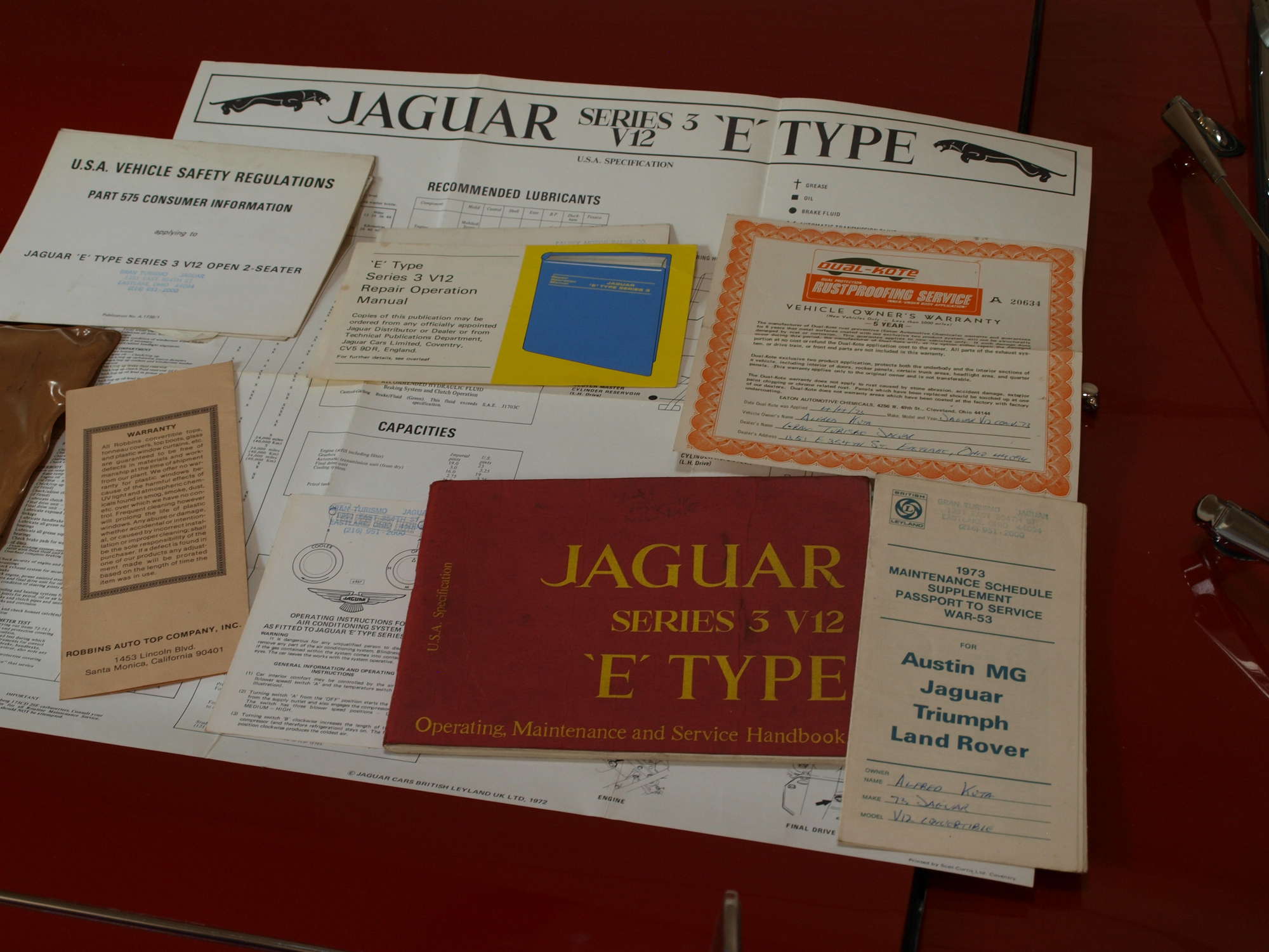 1972 Jaguar E-Type Series III V12 Roadster-Sold