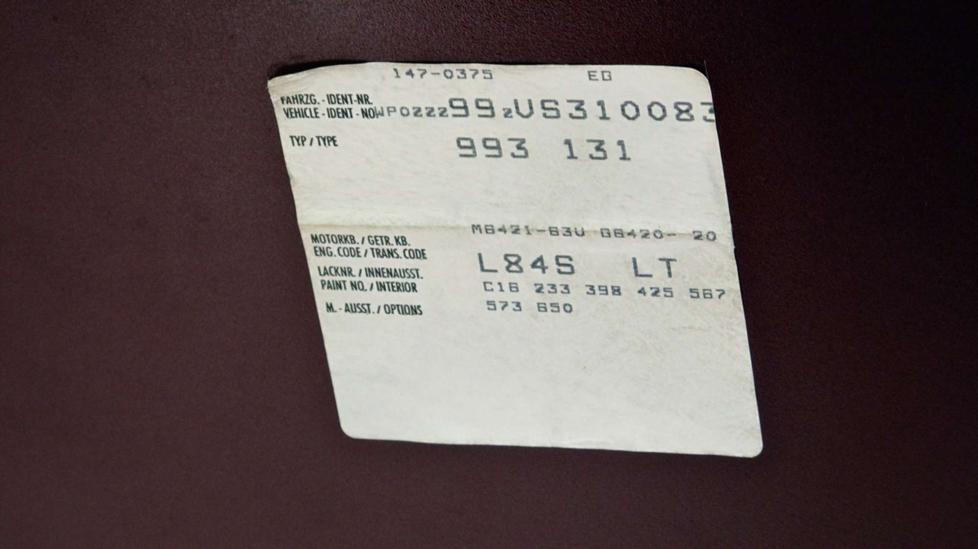 1997 Porsche 911 Carrera 4-Sold