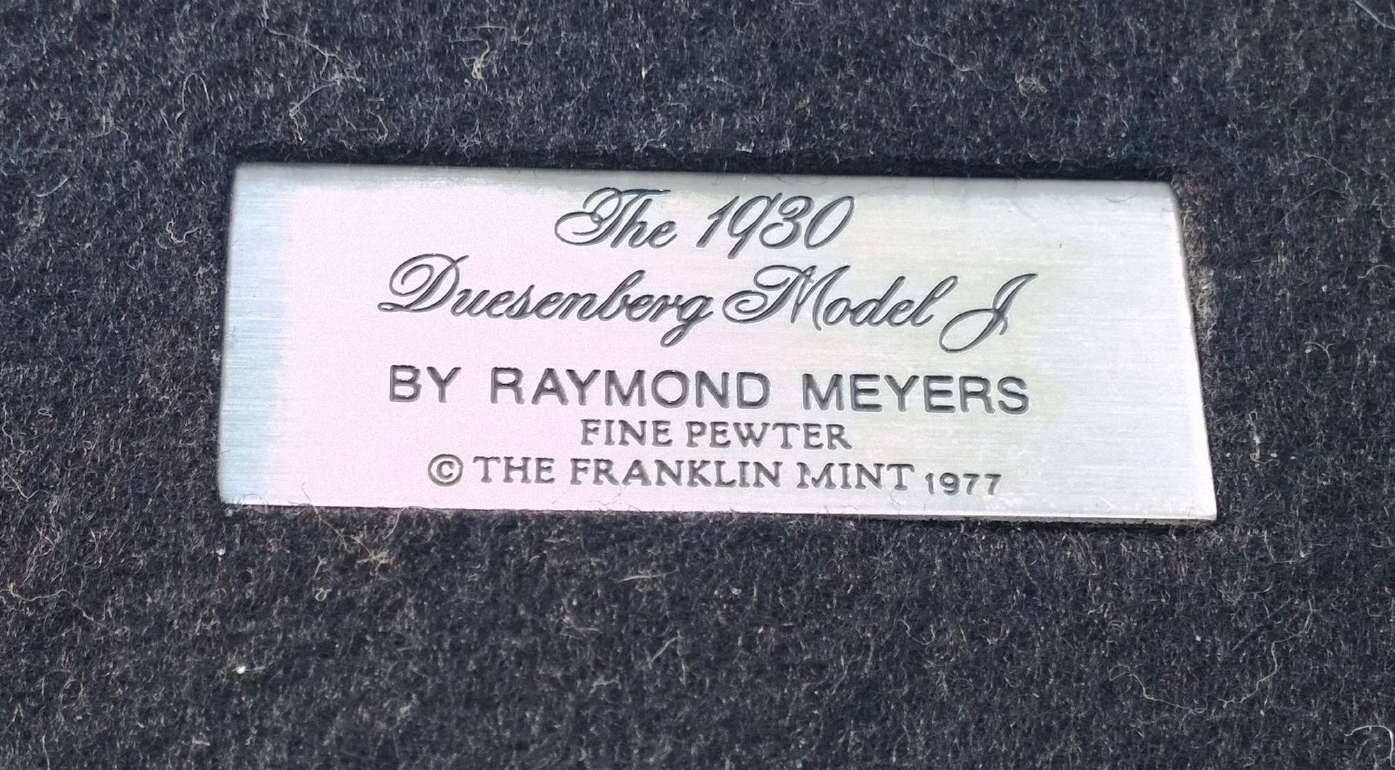 Pewter Motoring Diorama-Auction Lot