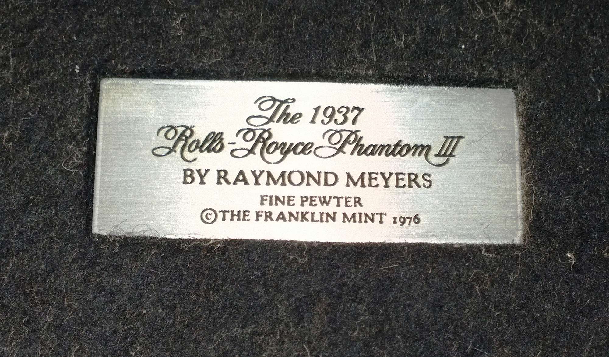 Pewter Motoring Diorama-Auction Lot