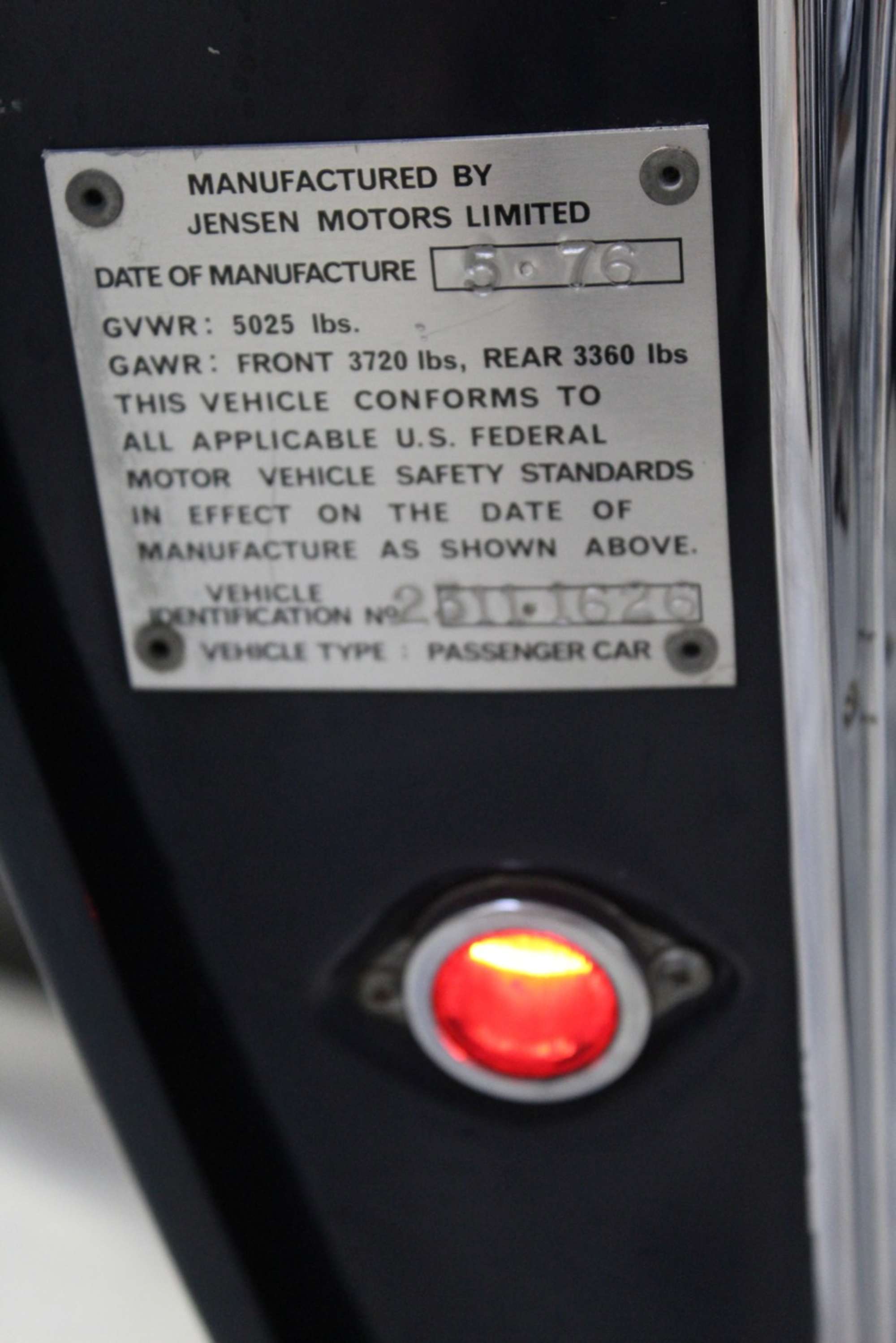 **REGRETFULLY WITHDRAWN**1977 Jensen Interceptor Series IV C-Auction Lot