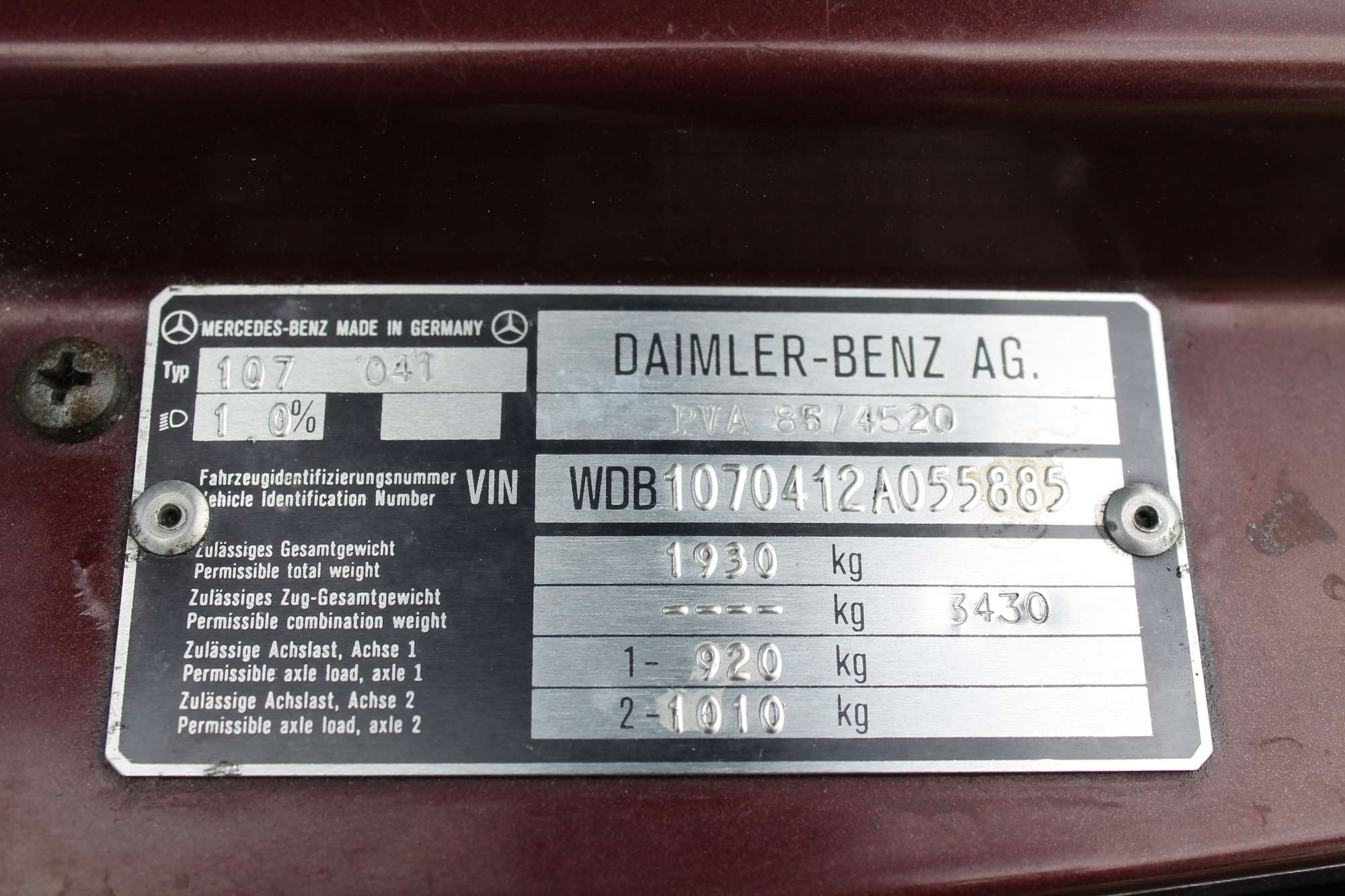 1986 Mercedes-Benz 300SL-Auction Lot