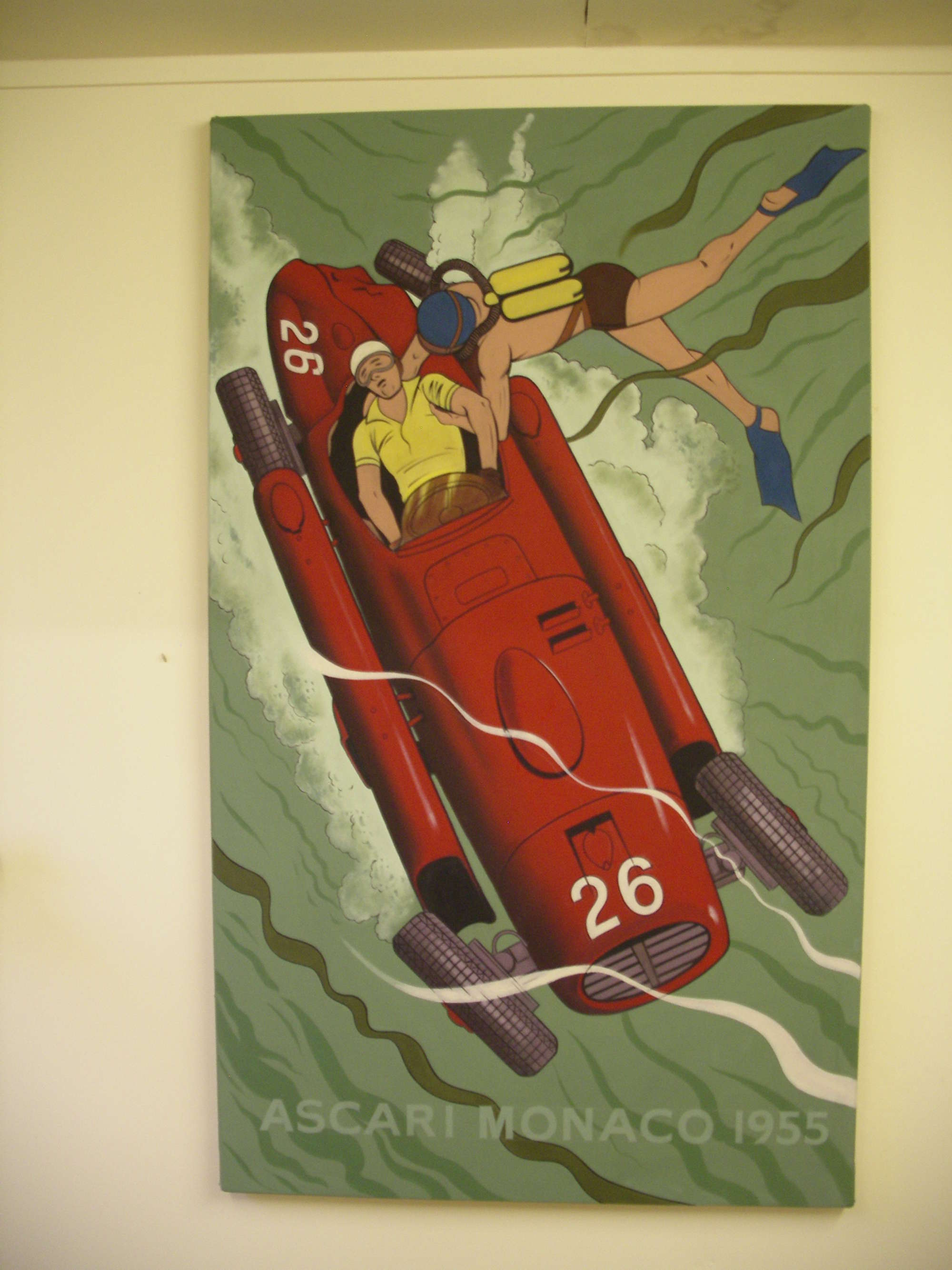 1950s F1 Ferrari inspired painting-Sold