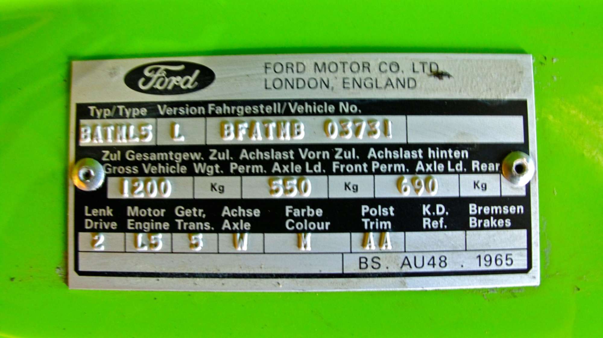 1972 Ford Escort RS 1600-Sold