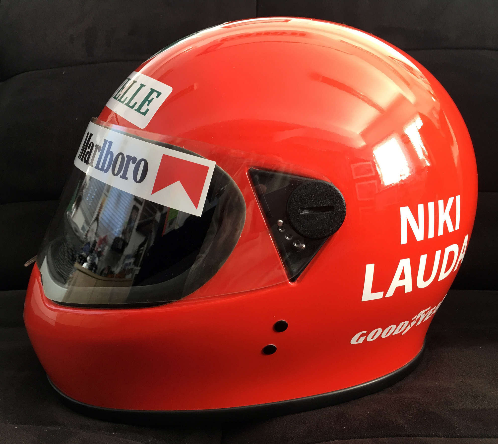 Niki Lauda helmet. -Sold
