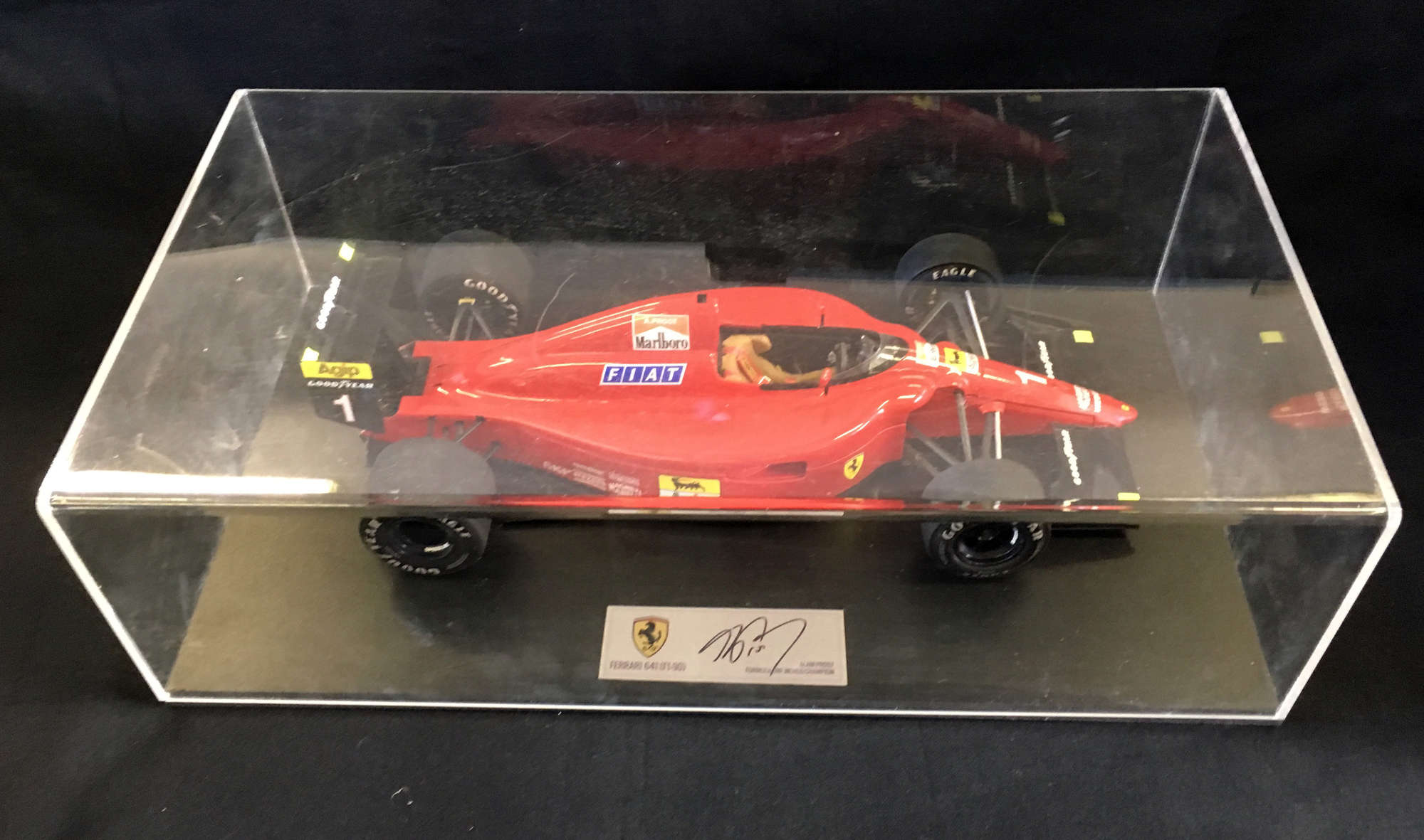 1/12 scale Ferrari 641 cased scale model.-Sold