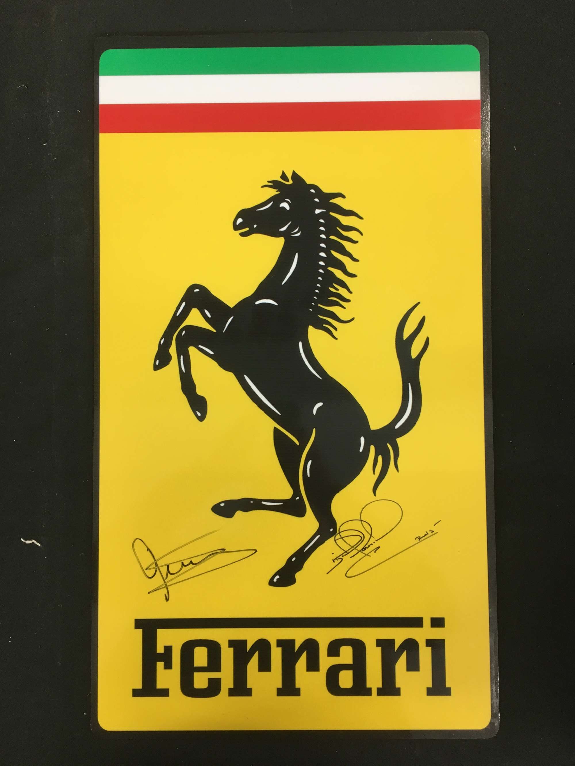 Ferrari metal garage sign.-Sold