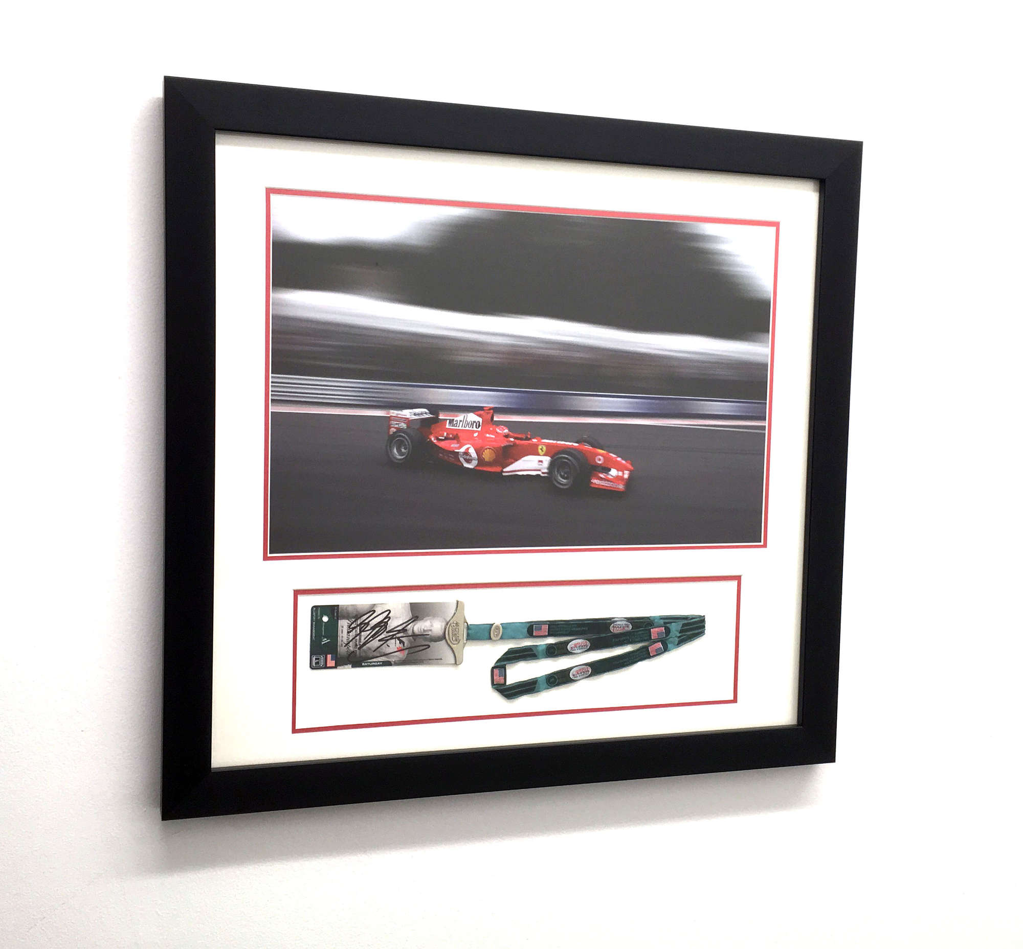 Michael Schumacher signed paddock pass.-Sold