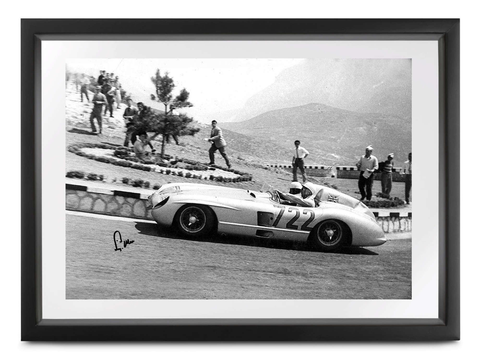 722 Mille Miglia, Rome to Brescia signed print-Sold
