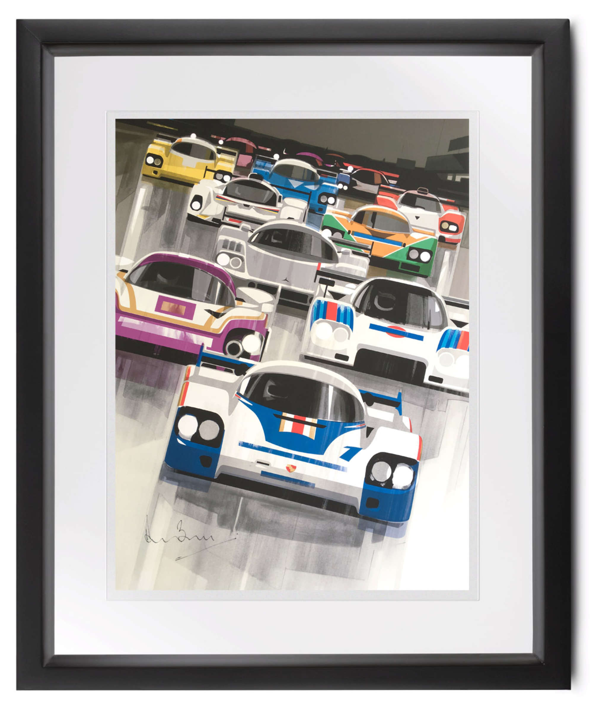'Group C' by Guy Allen, signed Derek Bell-Sold