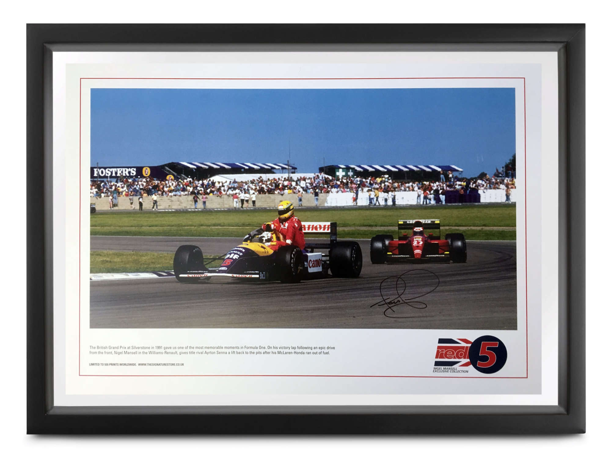 Taxi for Senna, signed Nigel Mansel.l -Sold