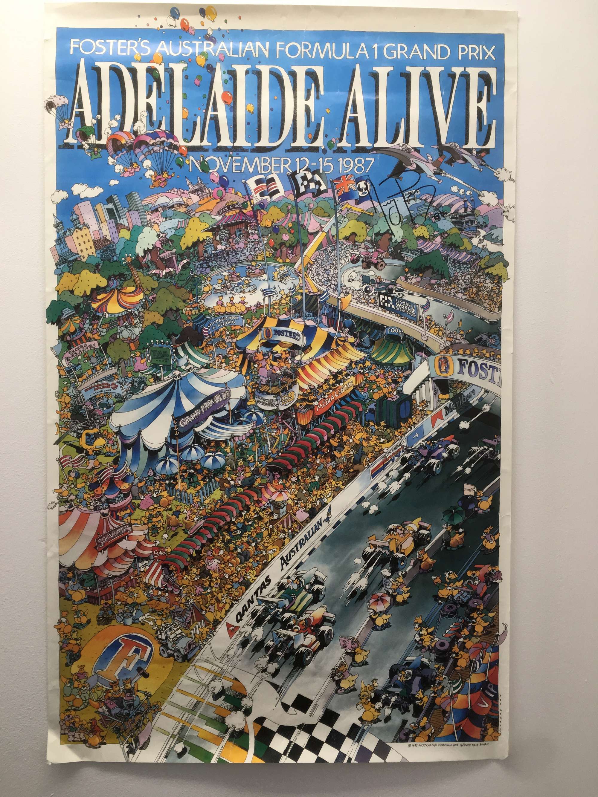 Ayrton Senna signed poster-Sold