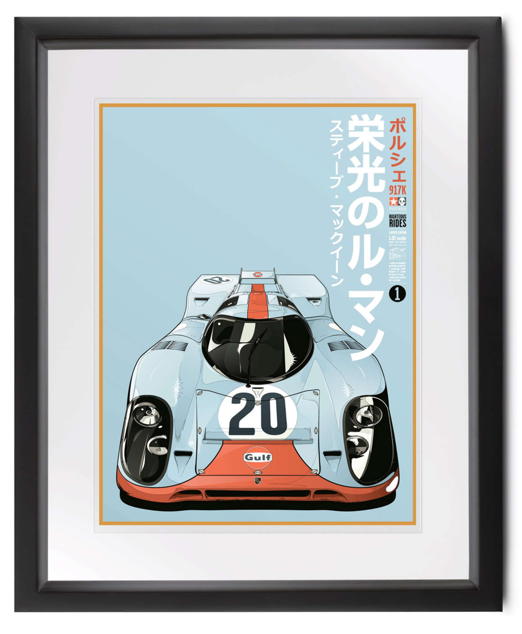 Gulf Porsche 917 'Tamiya' poster, -Sold