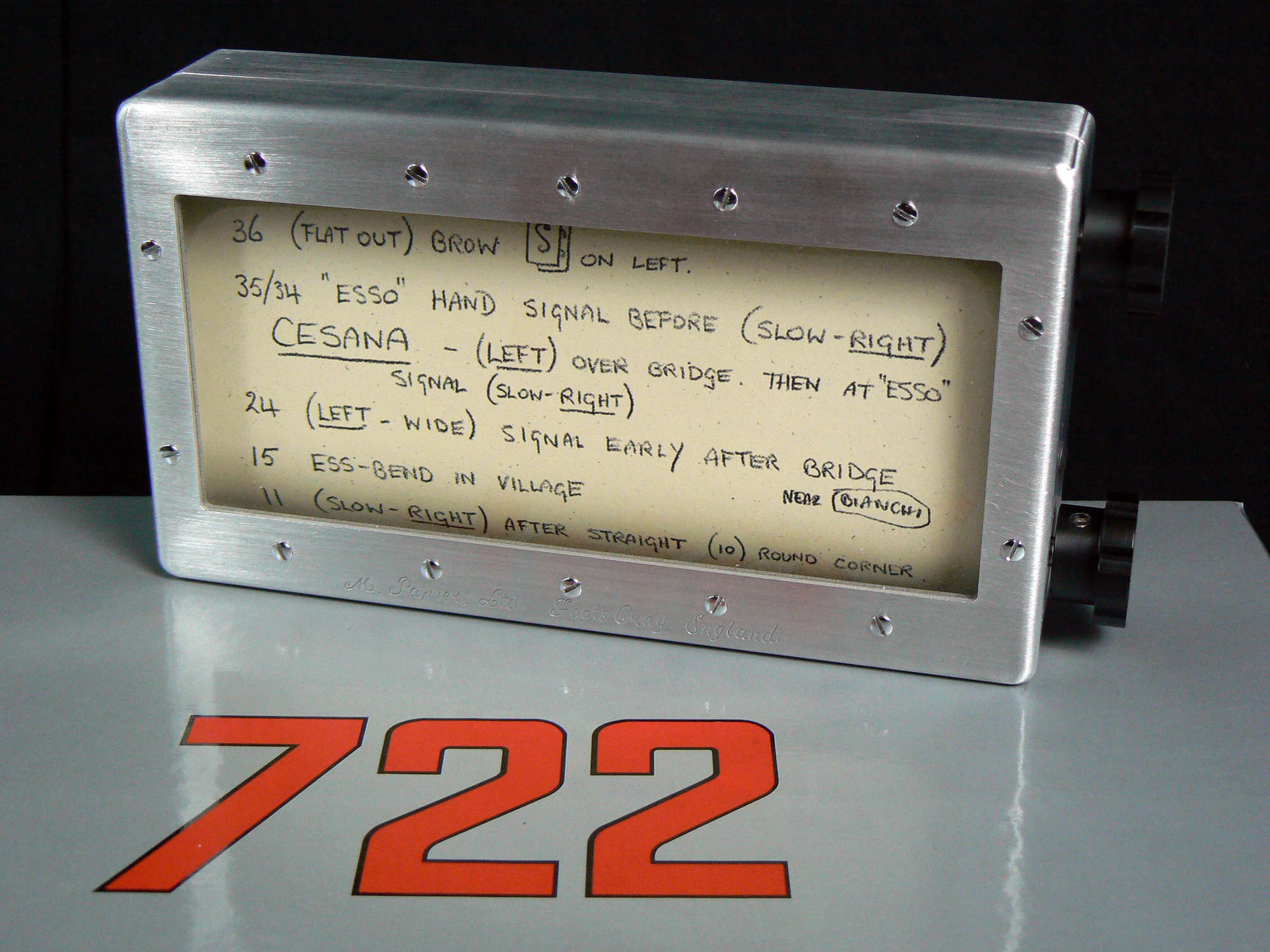 Limited Edition 'Stirling Moss' Reproduction 722 Roller Map -Sold