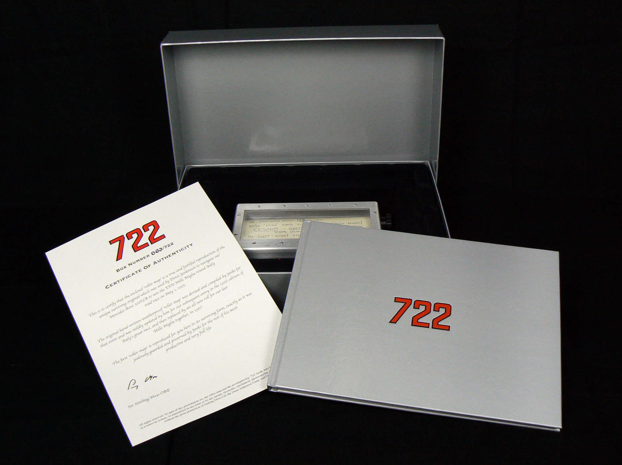 Limited Edition 'Stirling Moss' Reproduction 722 Roller Map -Sold