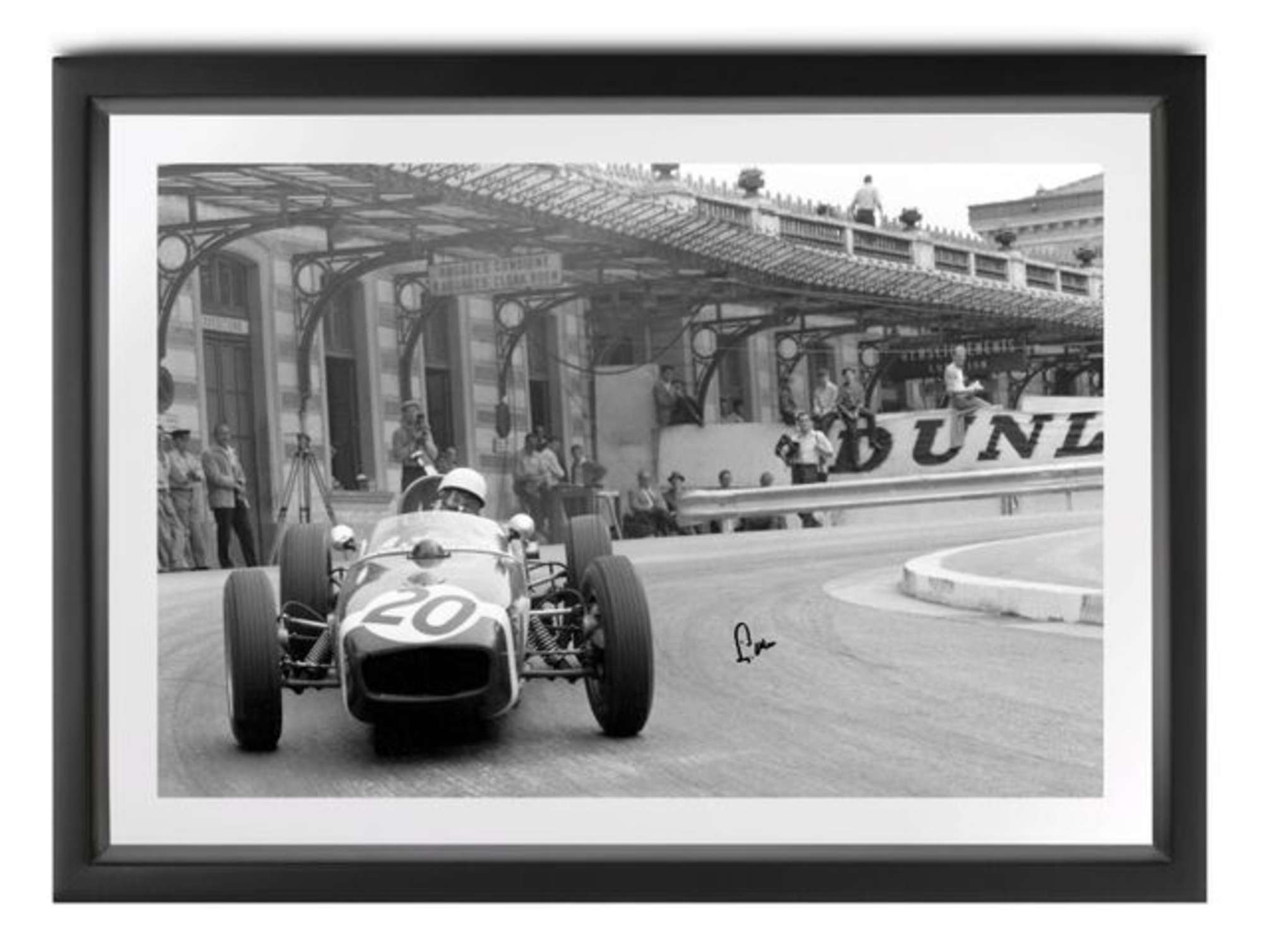 Moss at Monaco, signed Sir  Stirling Moss -Sold