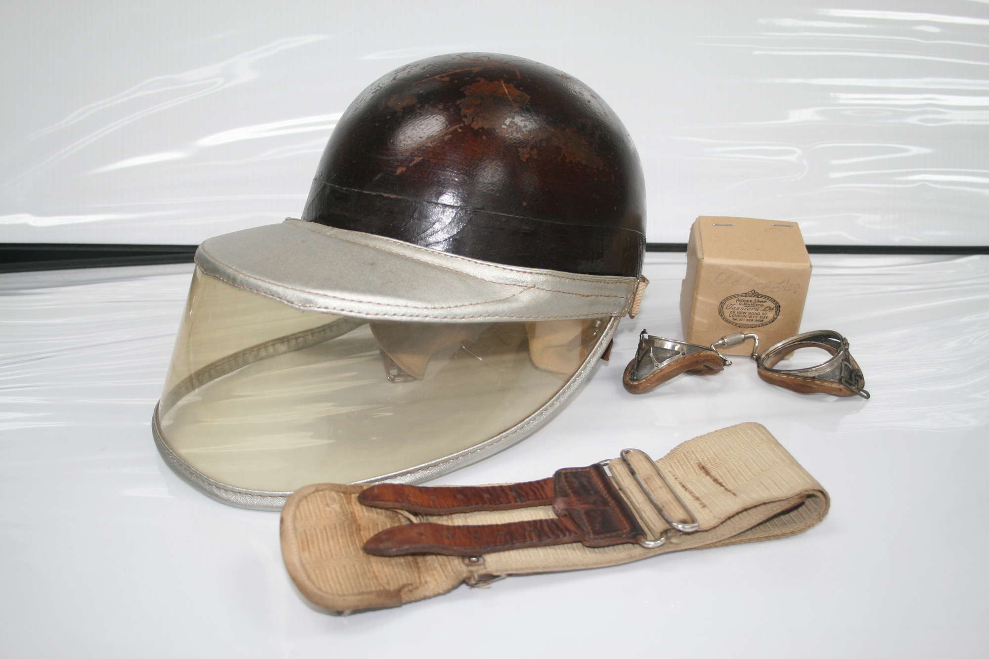 Post WWII Herbert Johnson Racing Helmet-Sold