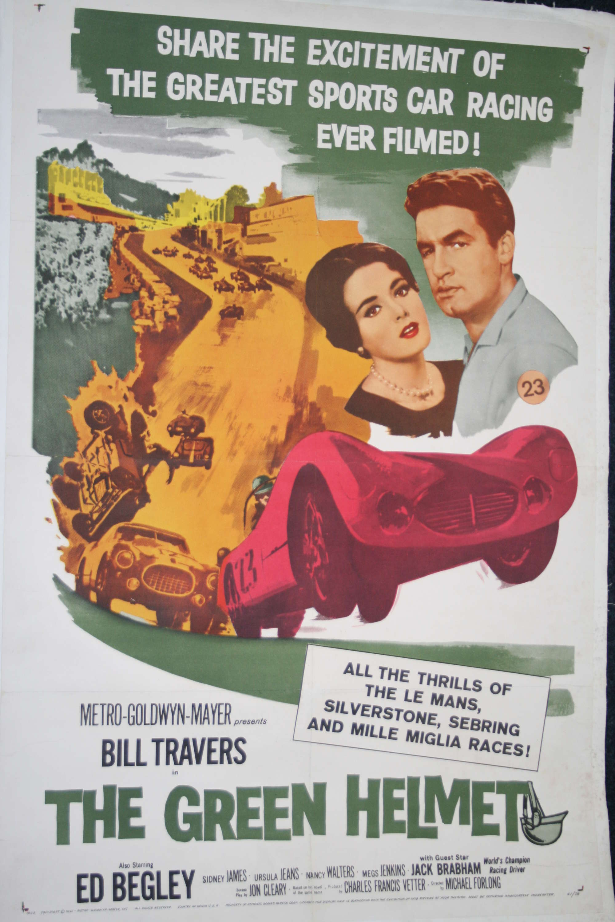 Green Helmet Original Movie Poster-Auction Lot