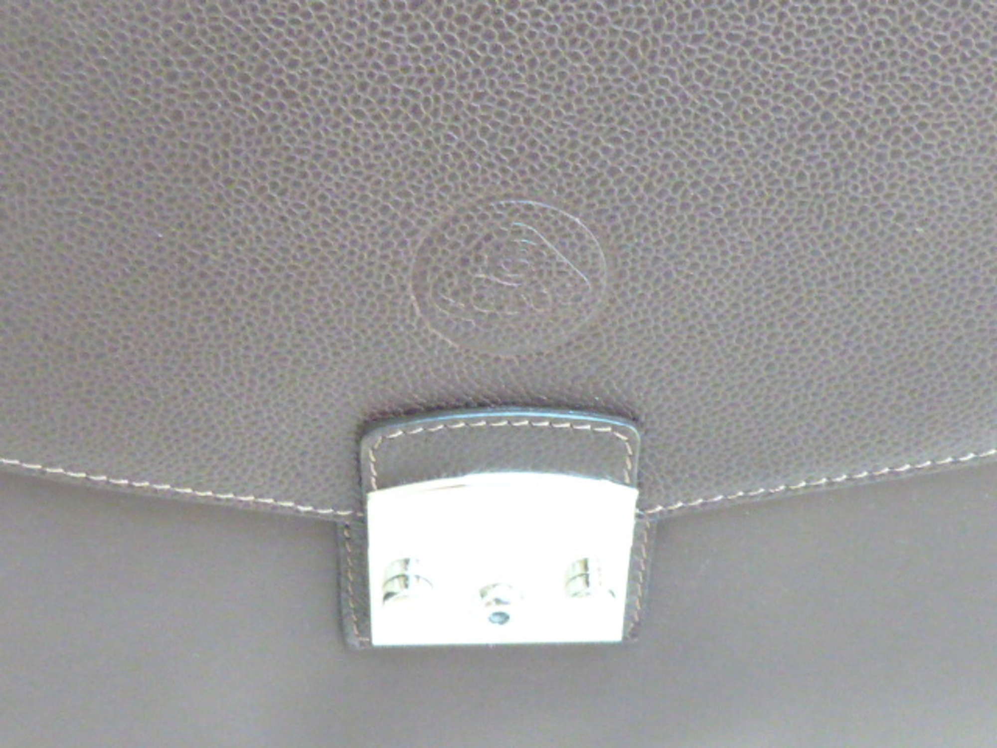 'Lotus' Brown Leather Briefcase-Auction Lot