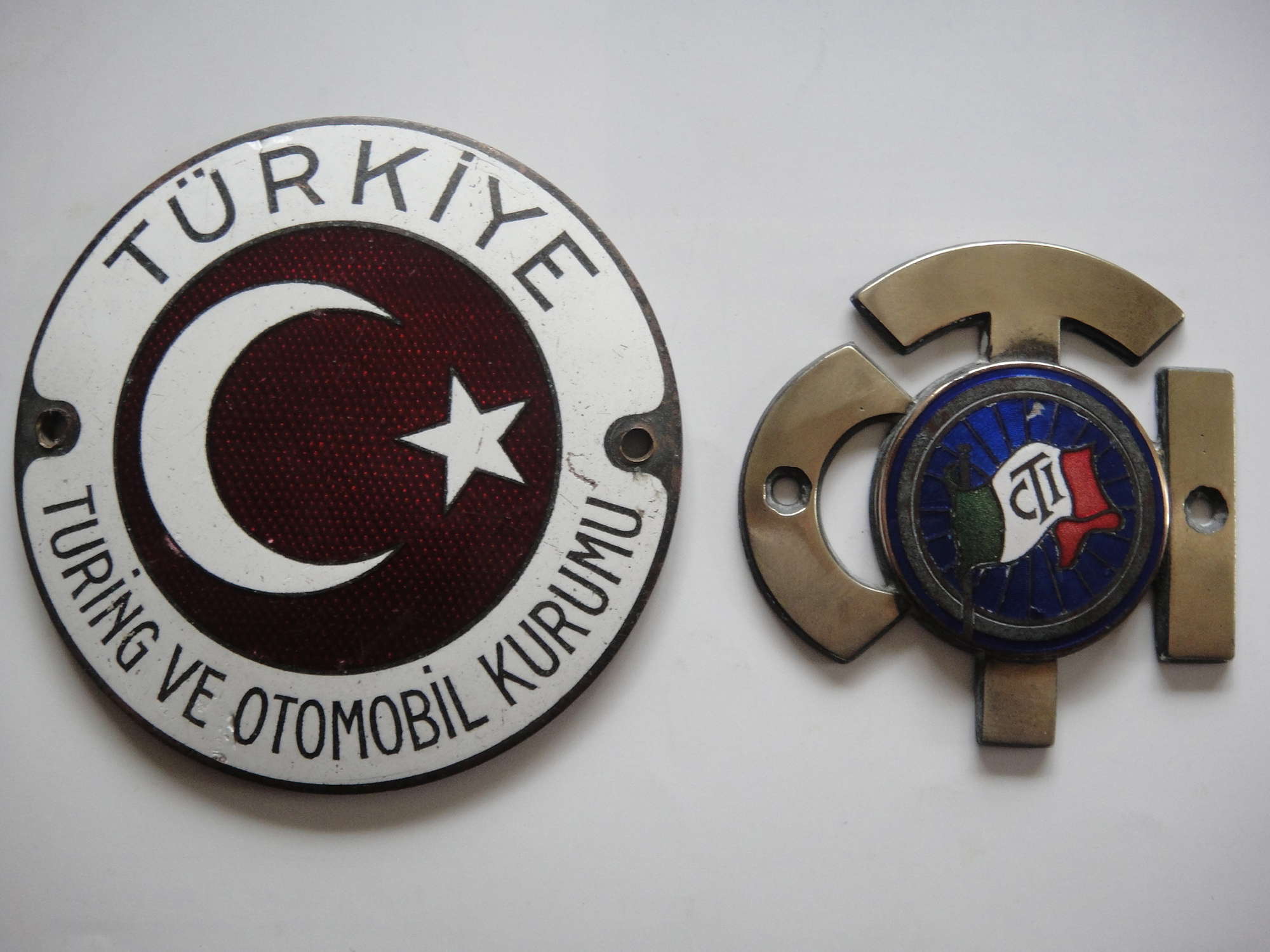 Collection of Enamel Car Badges .-Sold