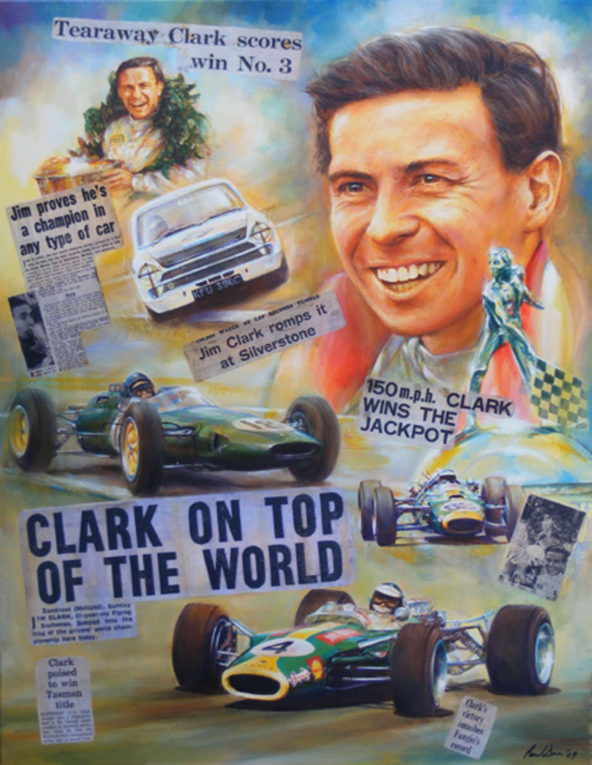 Jim Clark Painting.-Auction Lot