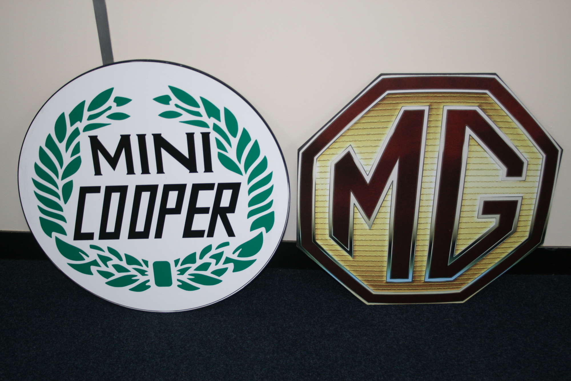A Pair of Motor Car Wall Plaques-Sold