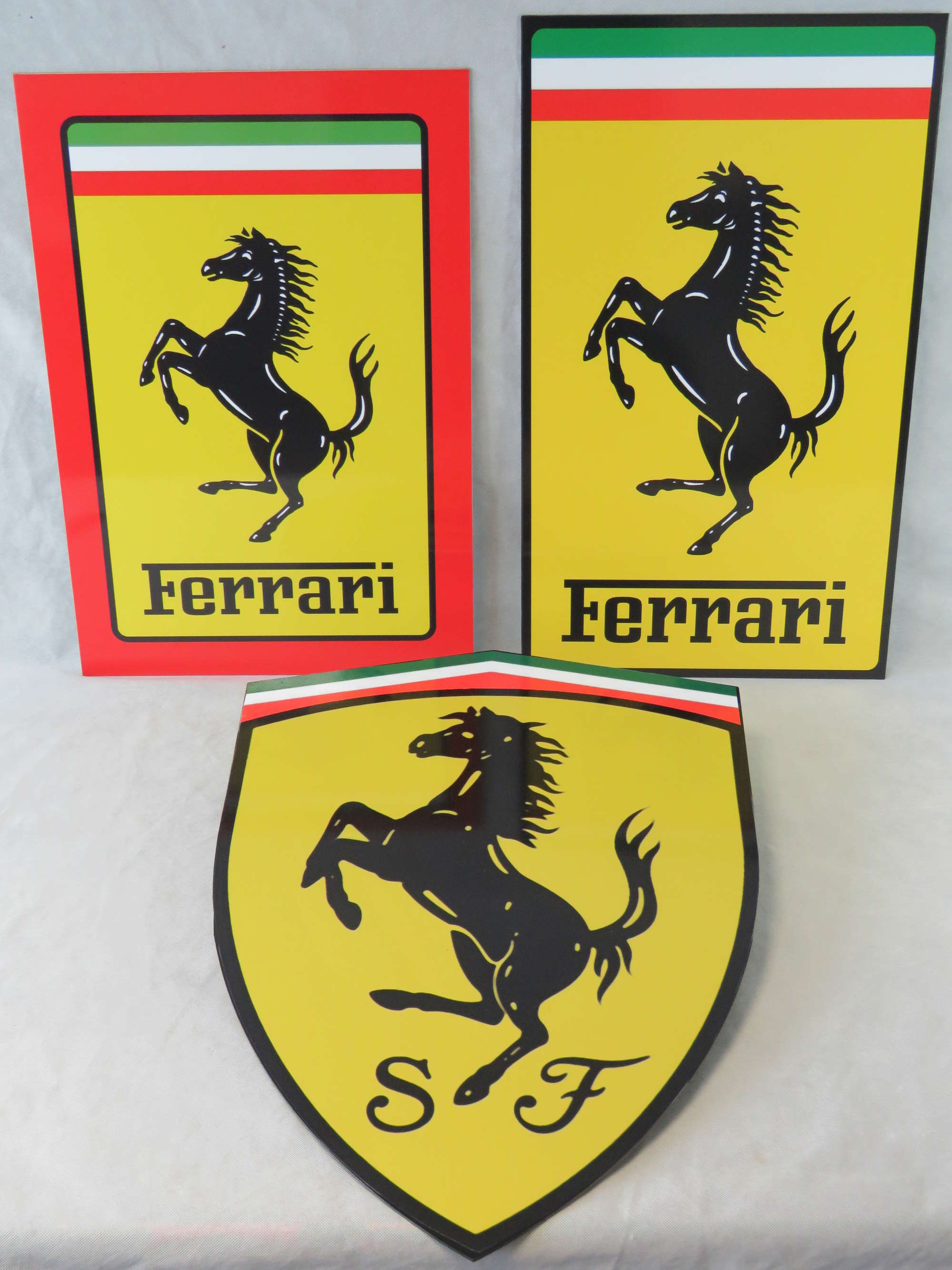 Ferrari themed garage wall signs.-Sold